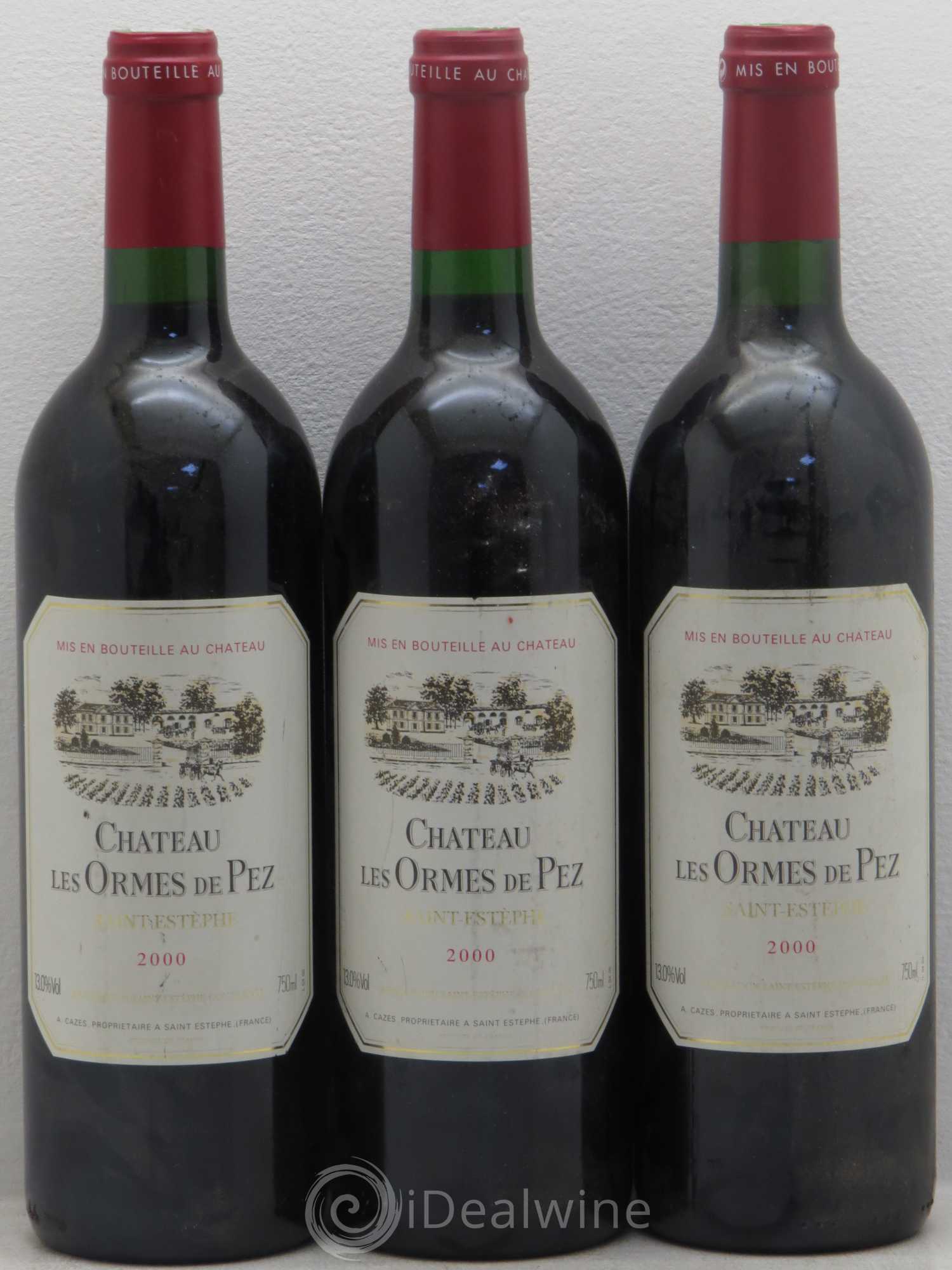 Château les Ormes de Pez 2000 - Lot de 3 bouteilles - 0