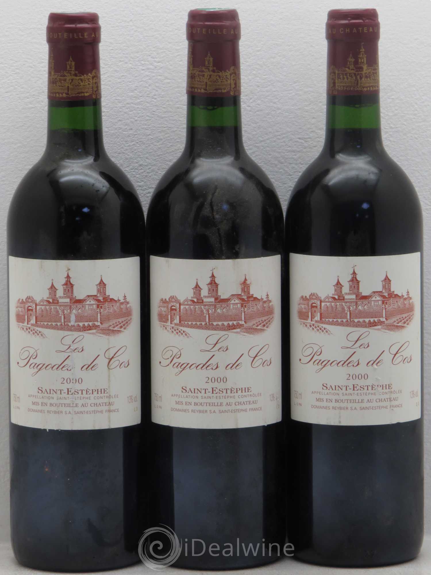 Les Pagodes de Cos Second Vin 2000 - Posten von 3 Flaschen - 0