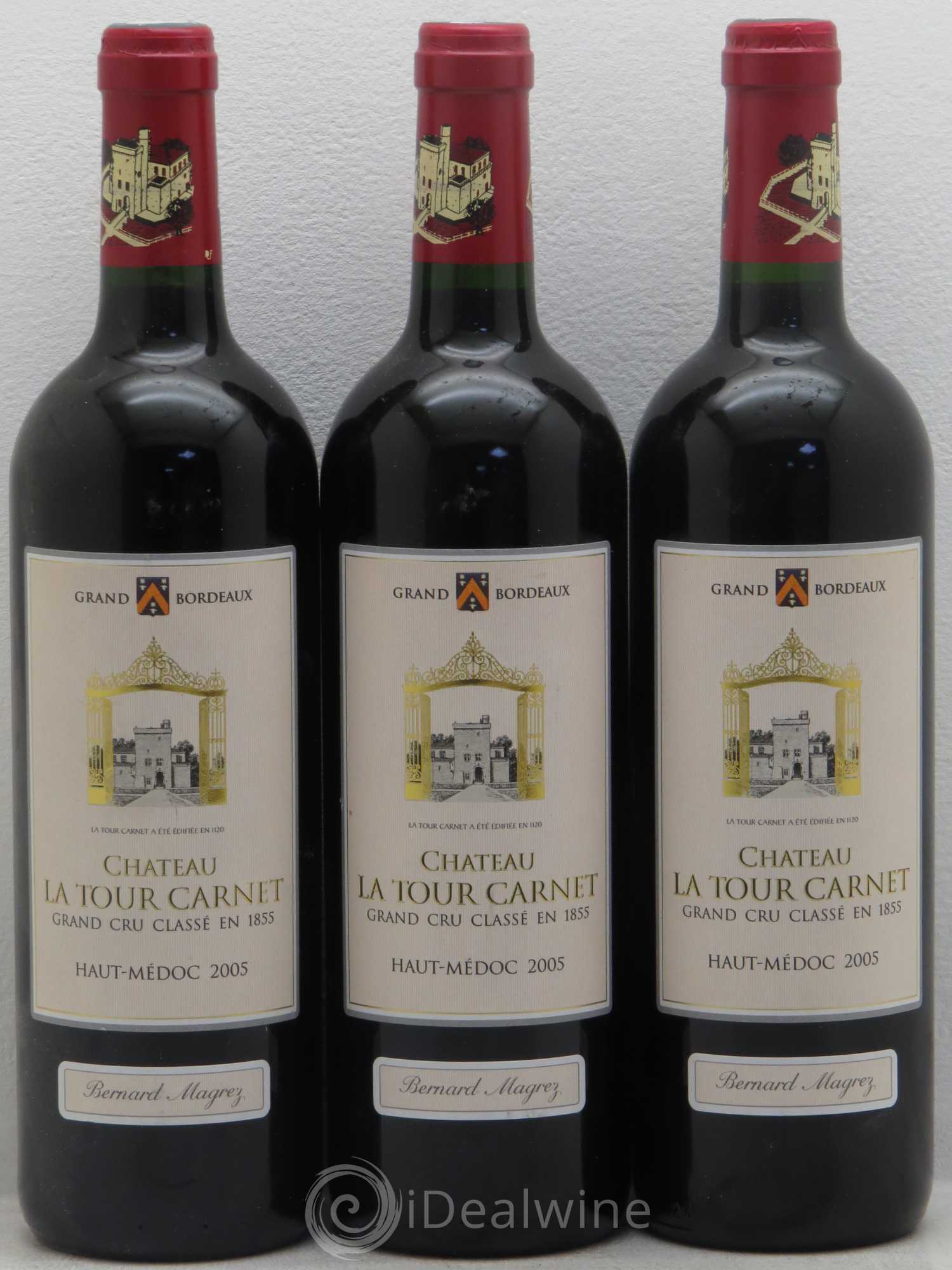 Château la Tour Carnet 4ème Grand Cru Classé 2005 - Lot de 6 bouteilles - 1