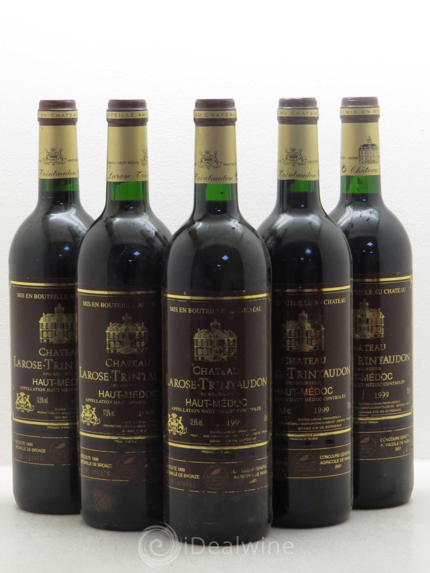 Château Larose Trintaudon Cru Bourgeois 1999 - Lot de 5 bouteilles - 0