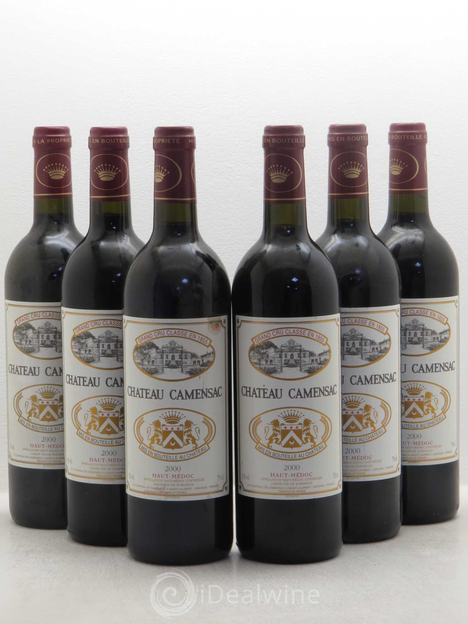 Château Camensac 5ème Grand Cru Classé 2000 - Lot de 6 bouteilles - 0