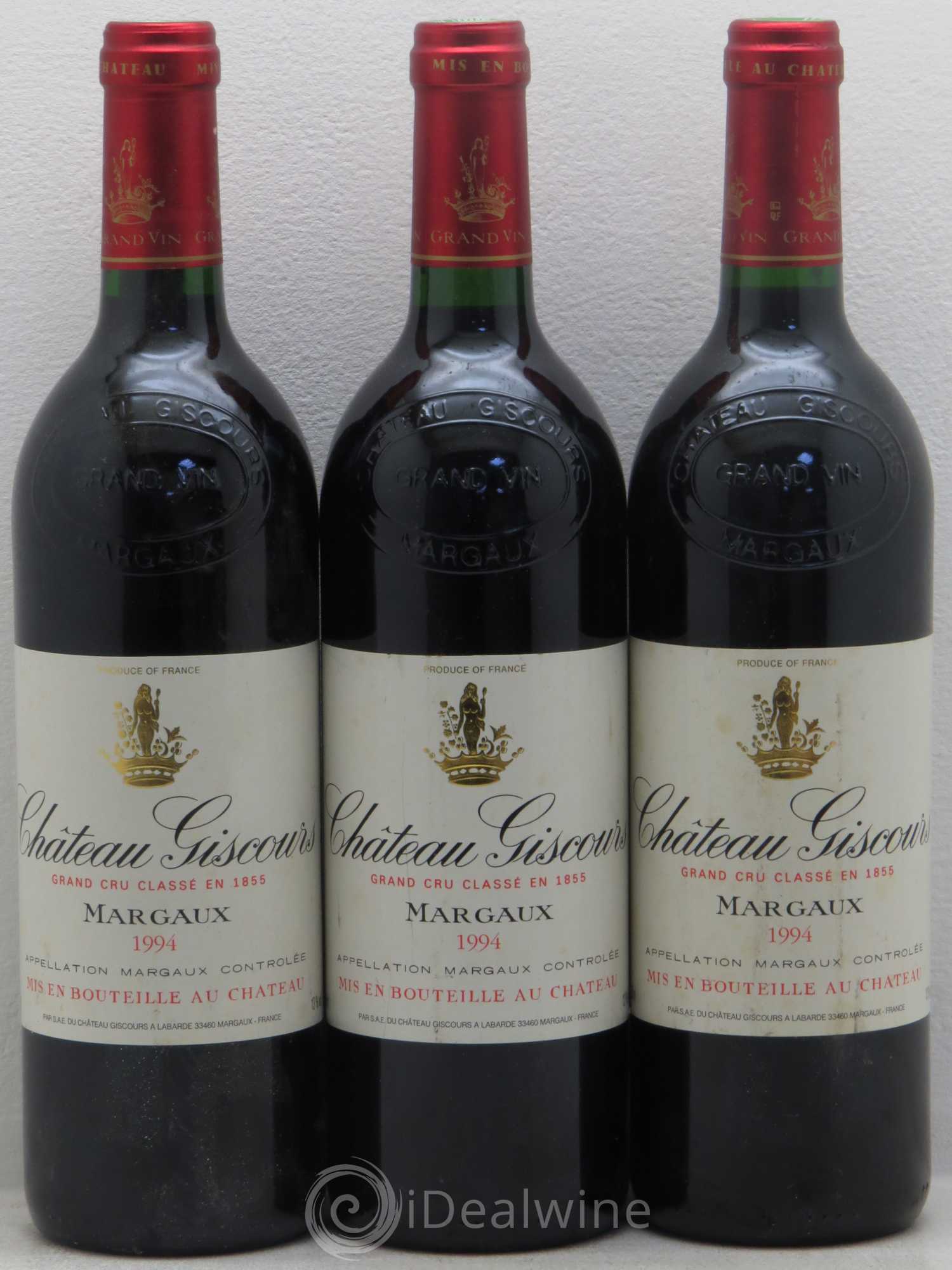 Château Giscours 3ème Grand Cru Classé 1994 - Lot de 3 bouteilles - 0