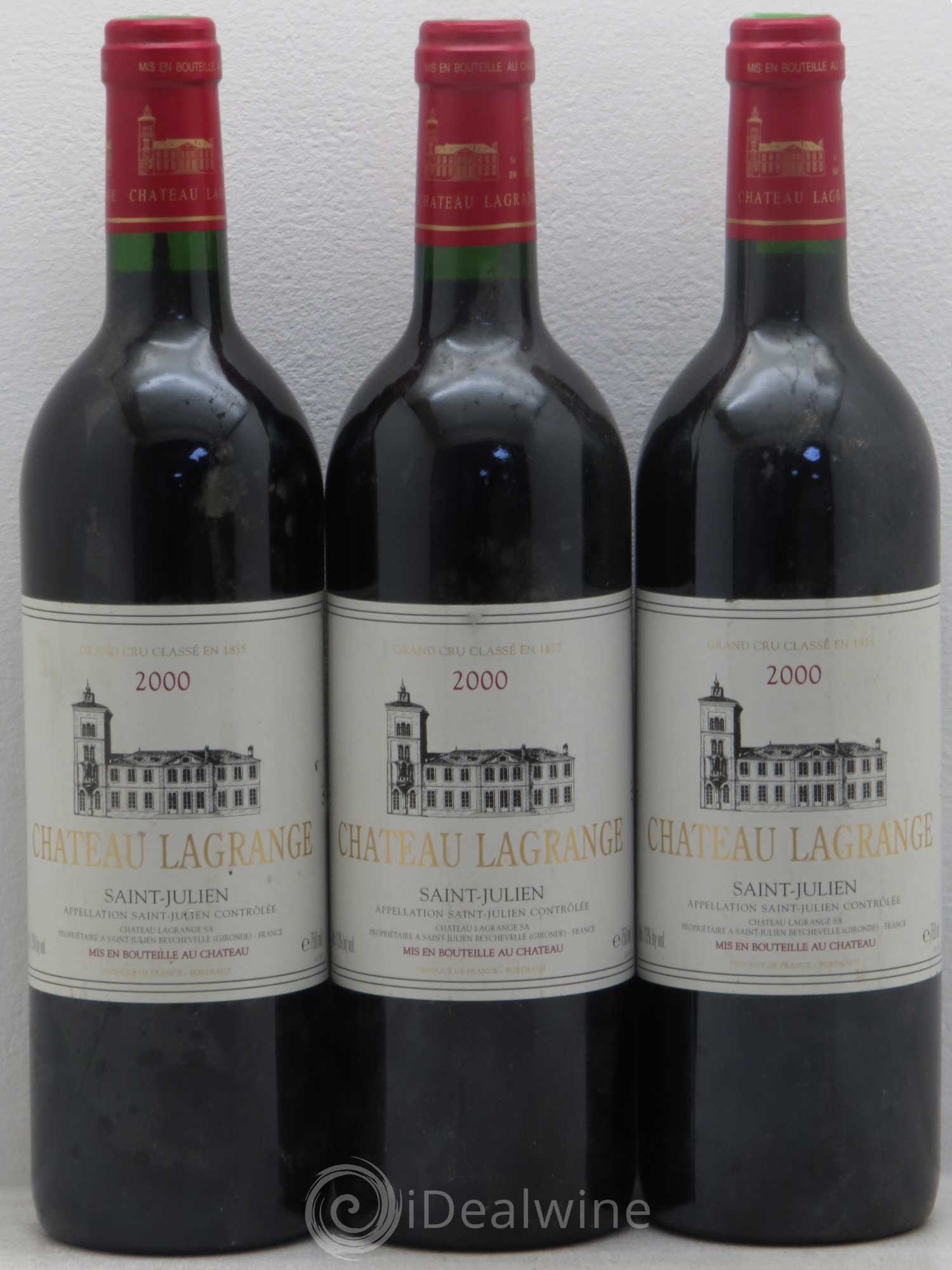 Château Lagrange 3ème Grand Cru Classé 2000 - Lot de 3 bouteilles - 0