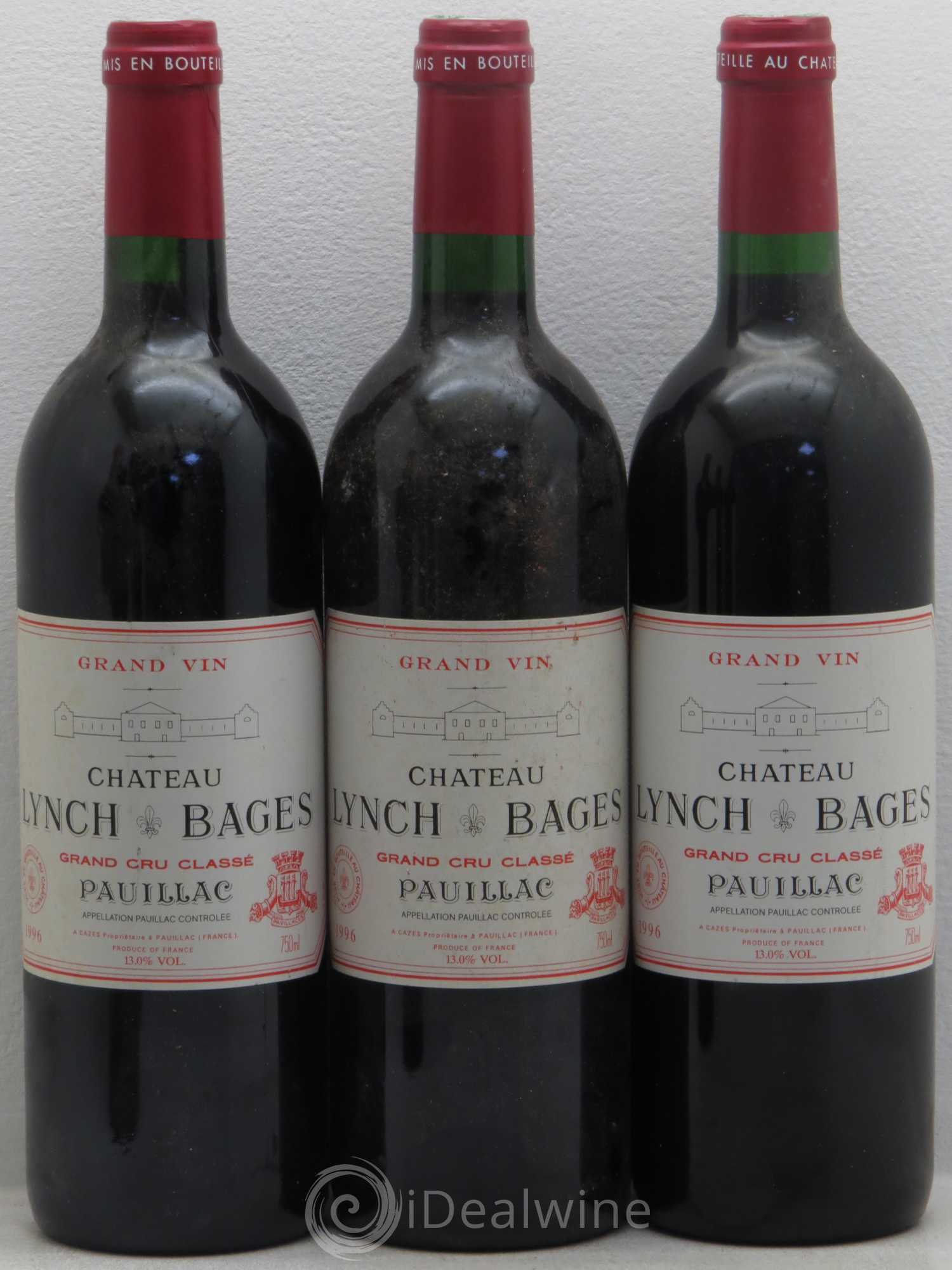Château Lynch Bages 5ème Grand Cru Classé 1996 - Lot de 6 bouteilles - 1