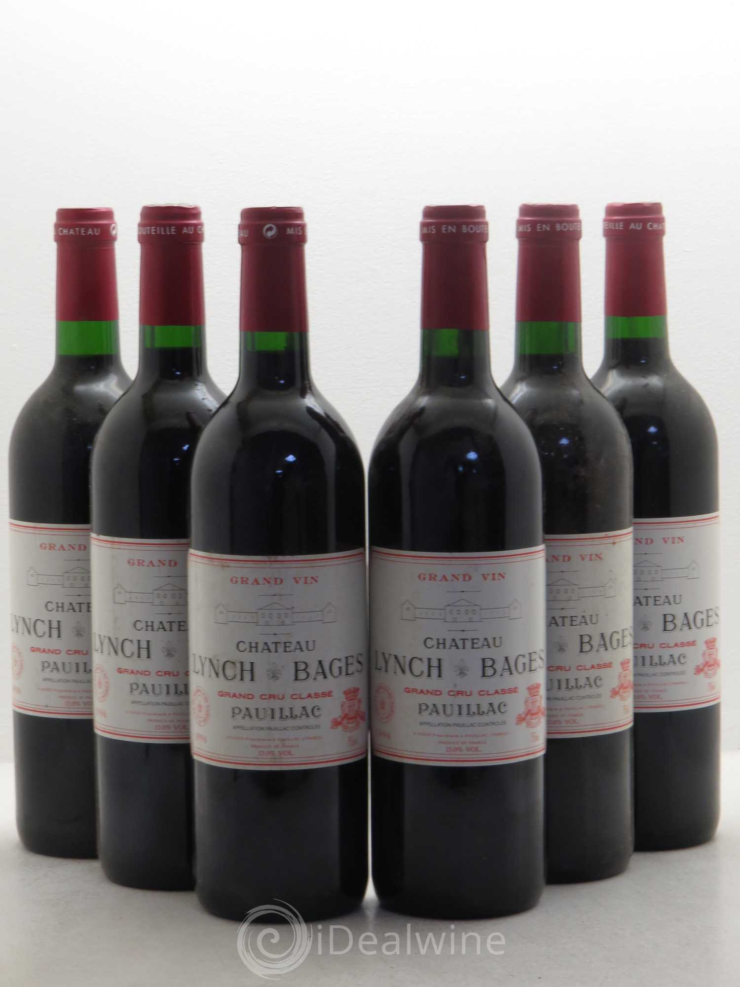 Château Lynch Bages 5ème Grand Cru Classé 1996 - Lot de 6 bouteilles - 0