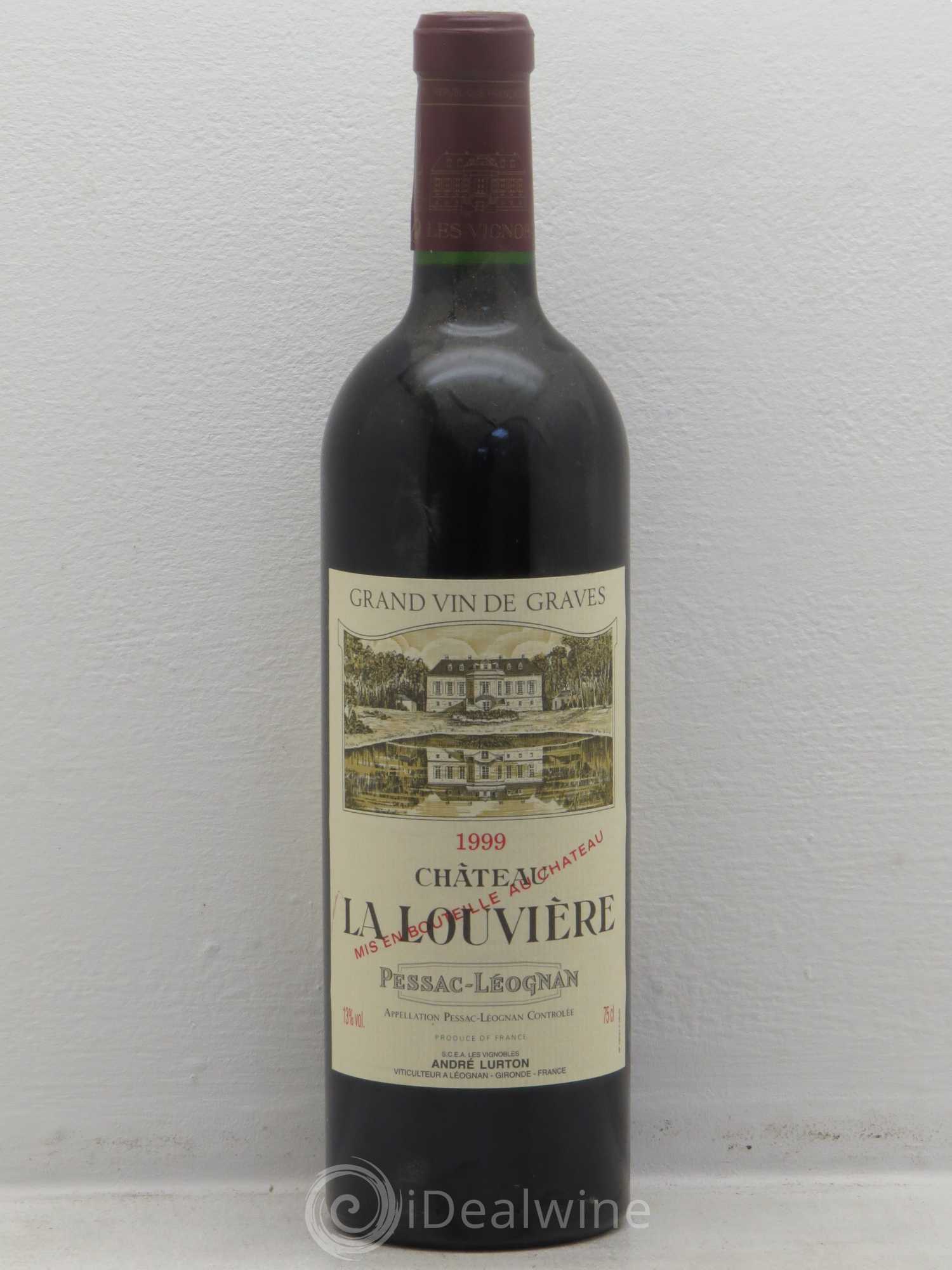 Château la Louvière 1999 - Lot de 1 bouteille - 0