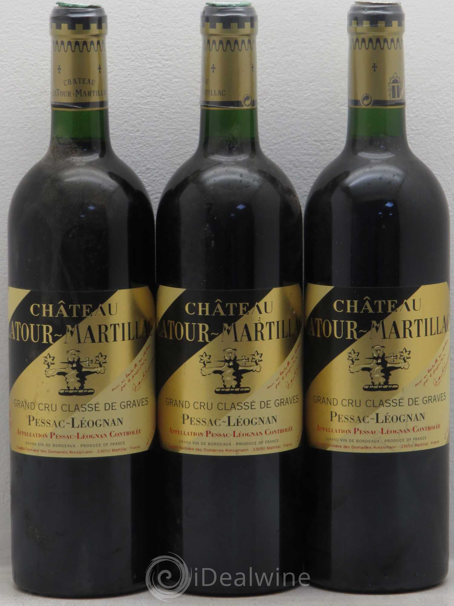 Château Latour-Martillac Cru Classé de Graves 2000 - Lot de 3 bouteilles - 0