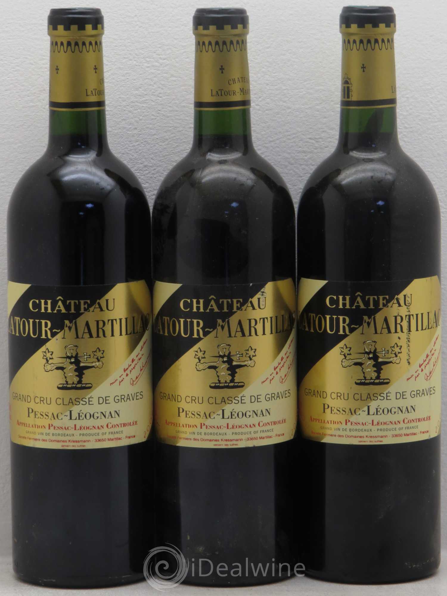 Château Latour-Martillac Cru Classé de Graves 2004 - Lot de 3 bouteilles - 0
