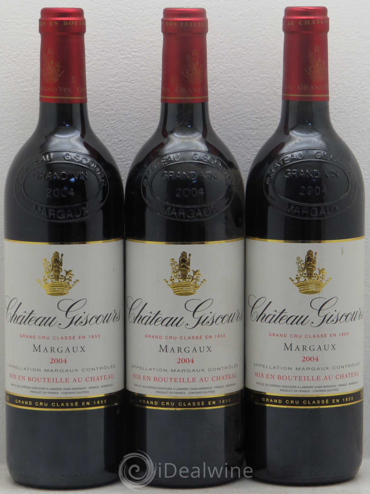 Château Giscours 3ème Grand Cru Classé 2004 - Lot de 3 bouteilles - 0