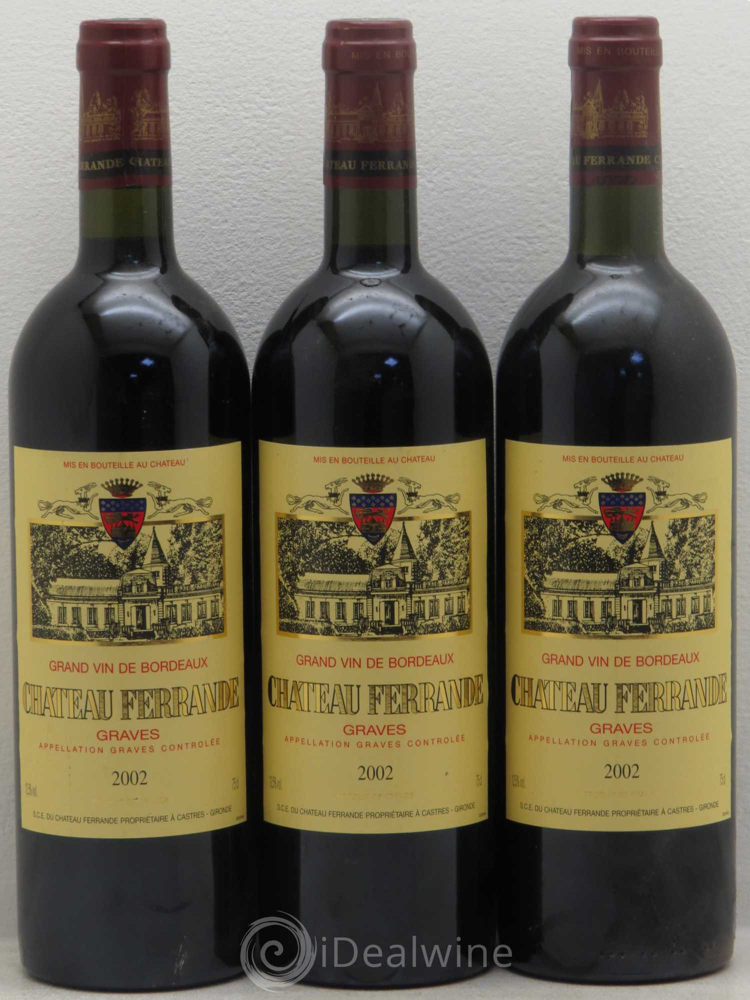 Château Ferrande 2002 - Posten von 3 Flaschen - 0