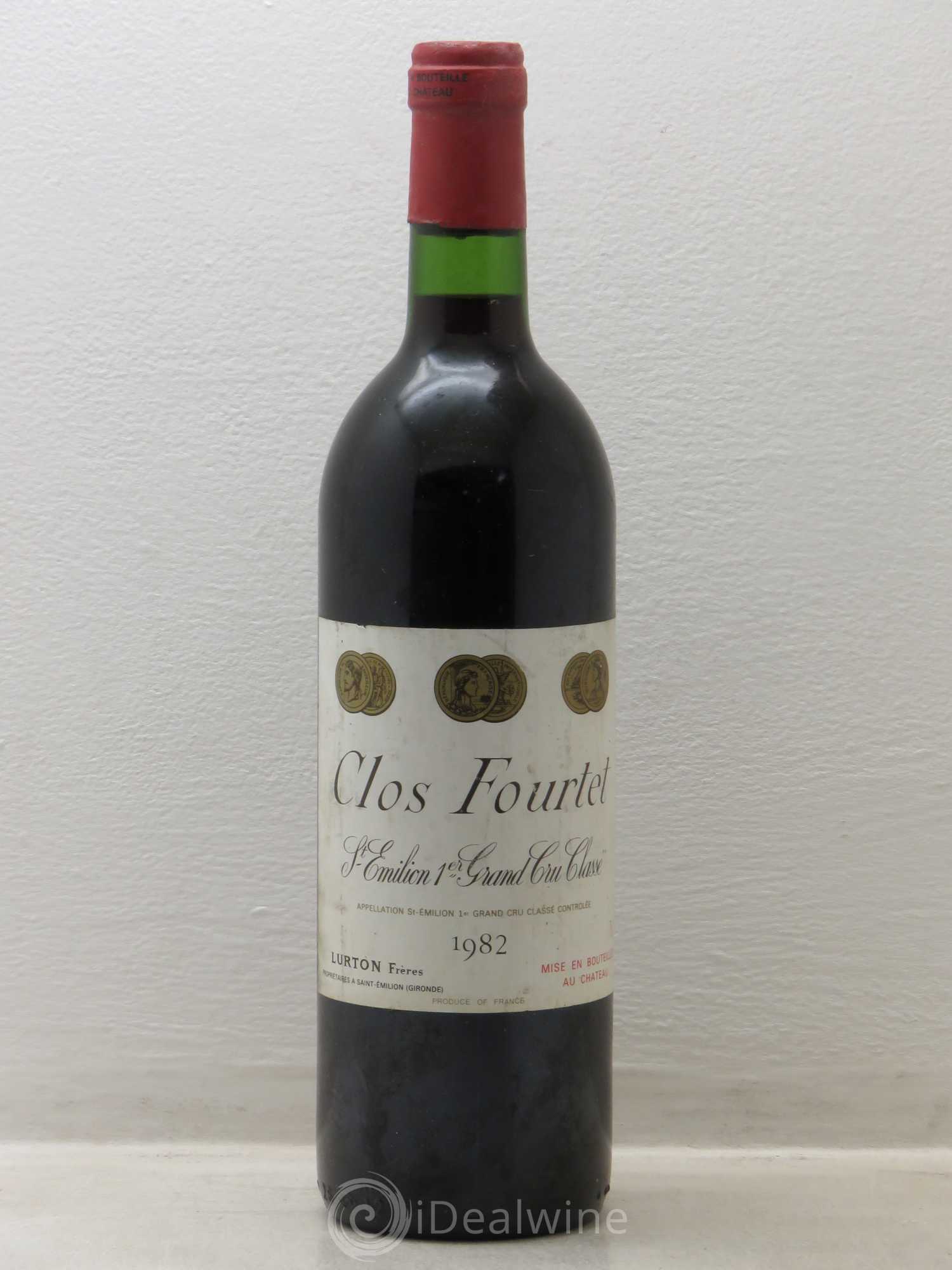 Clos Fourtet 1er Grand Cru Classé B 1982 - Lot de 1 bouteille - 0