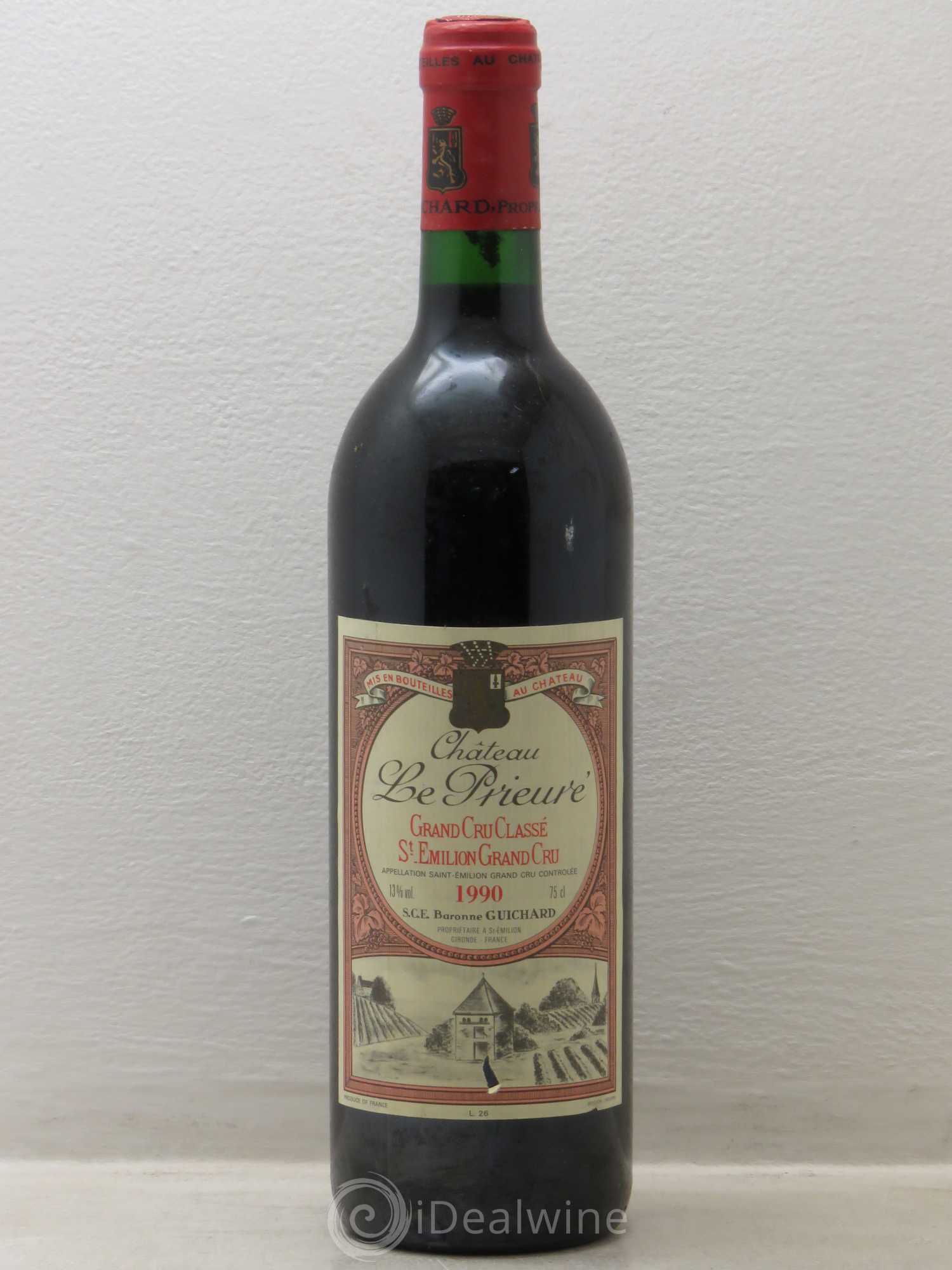 Château le Prieuré Grand Cru Classé 1990 - Lot de 1 bouteille - 0