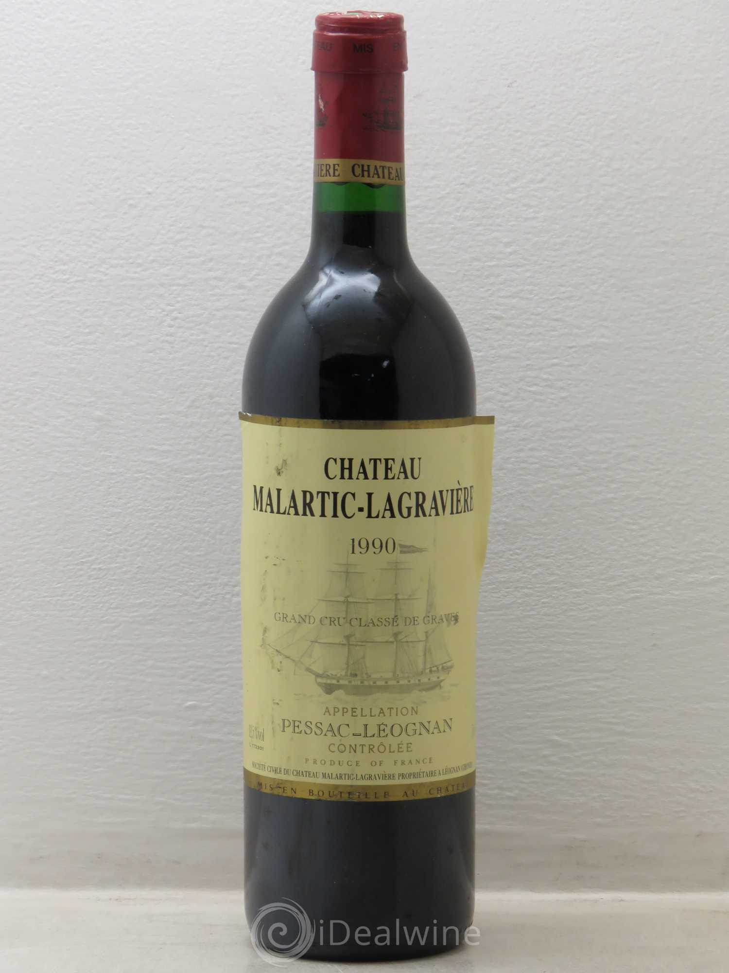 Château Malartic-Lagravière Cru Classé de Graves 1990 - Lot de 1 bouteille - 0