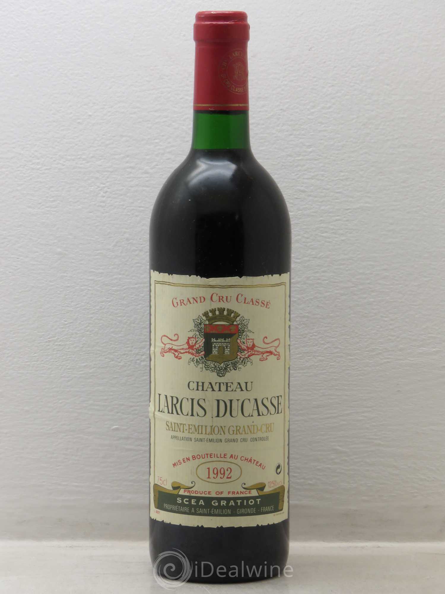 Château Larcis Ducasse 1er Grand Cru Classé B 1992 - Lot de 1 bouteille - 0