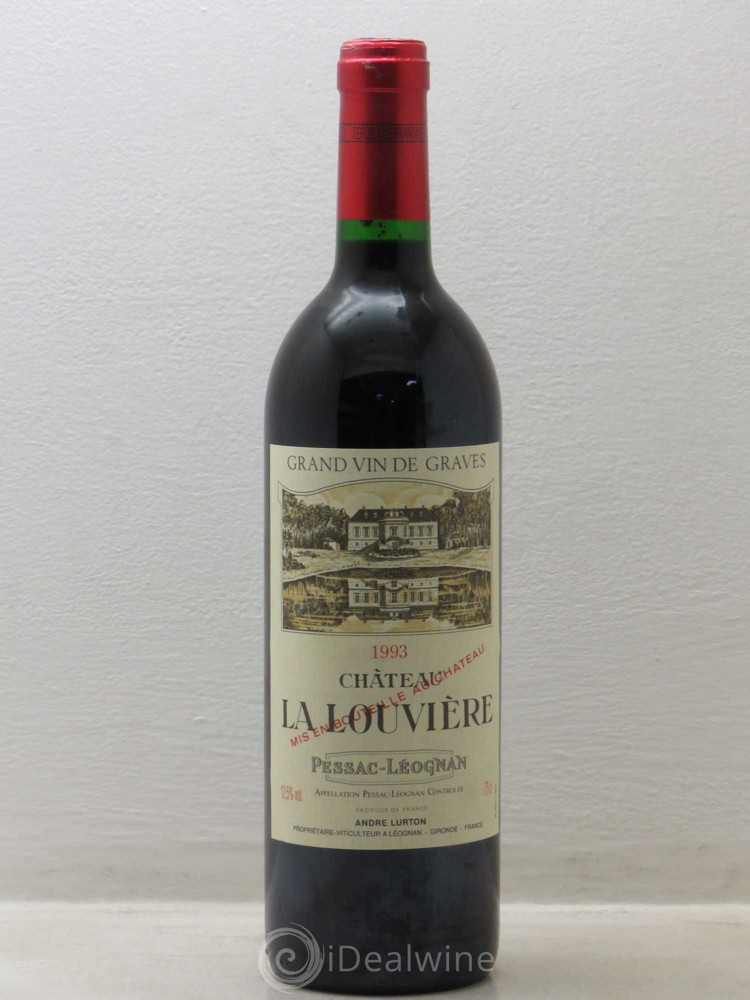 Château la Louvière 1993 - Lot de 1 bouteille - 0