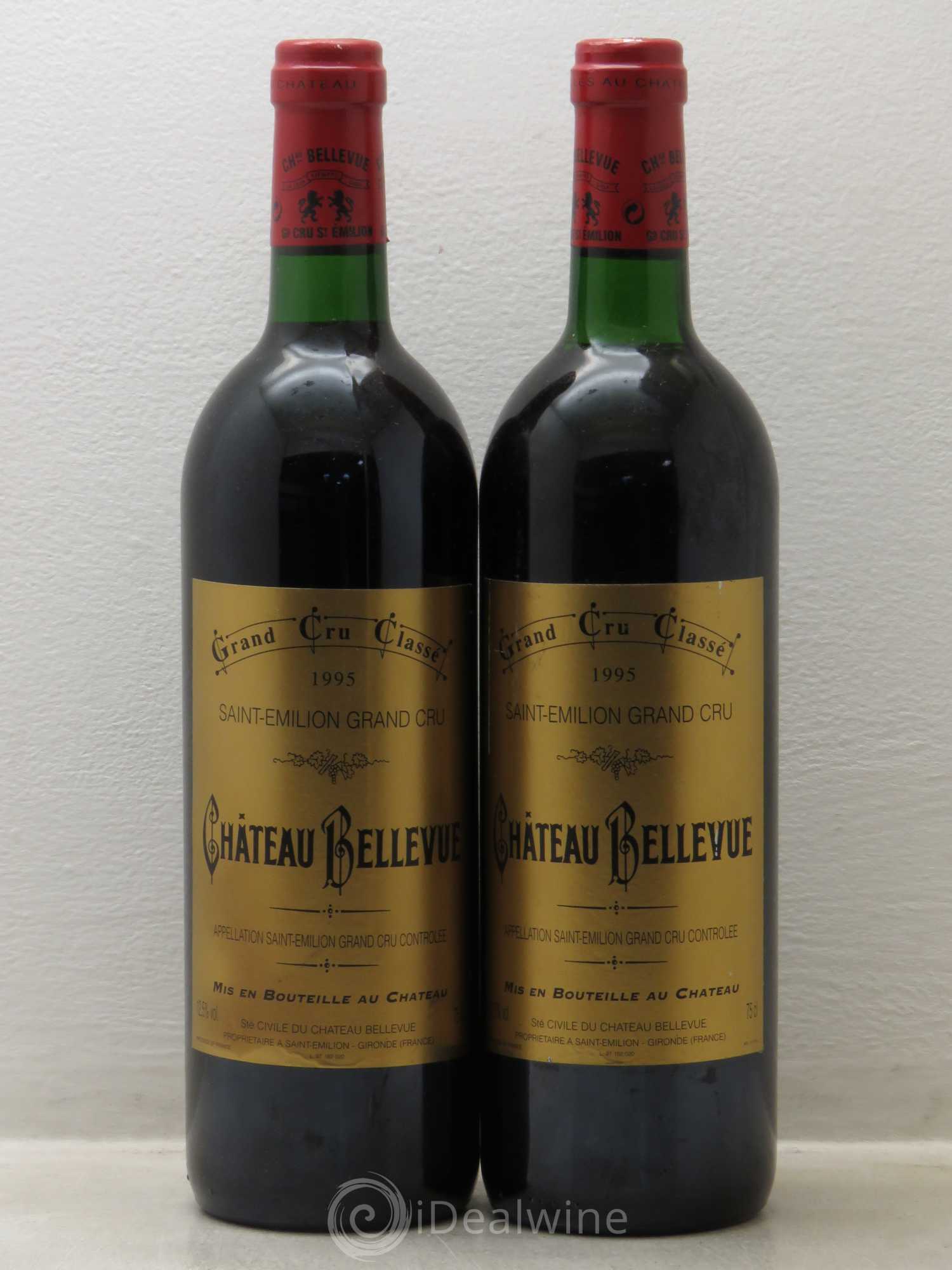 Château Bellevue Grand Cru Classé 1995 - Lot de 2 bouteilles - 0