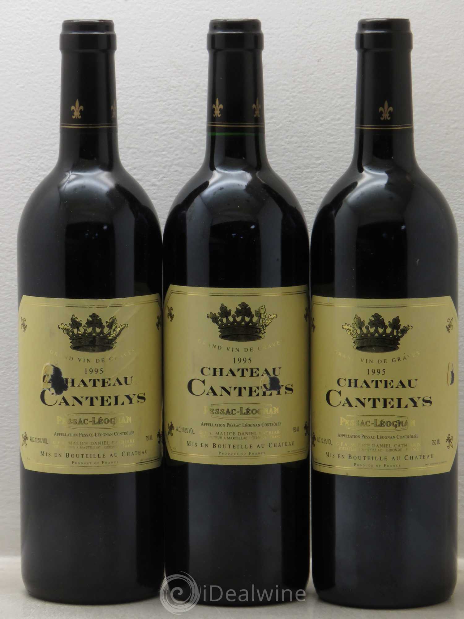 Château Cantelys 1995 - Lot de 3 bouteilles - 0