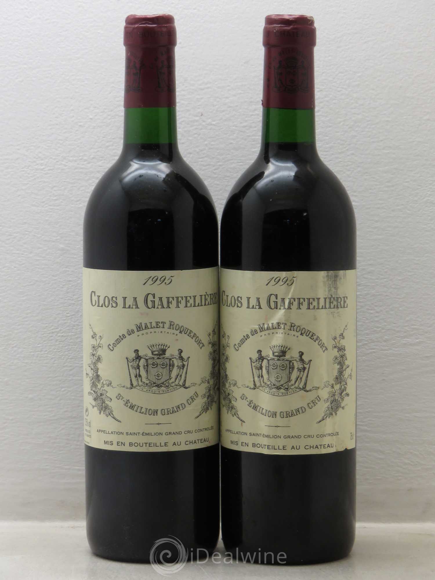 Saint-Émilion Clos la Gaffelière 1995 - Lot de 2 bouteilles - 0