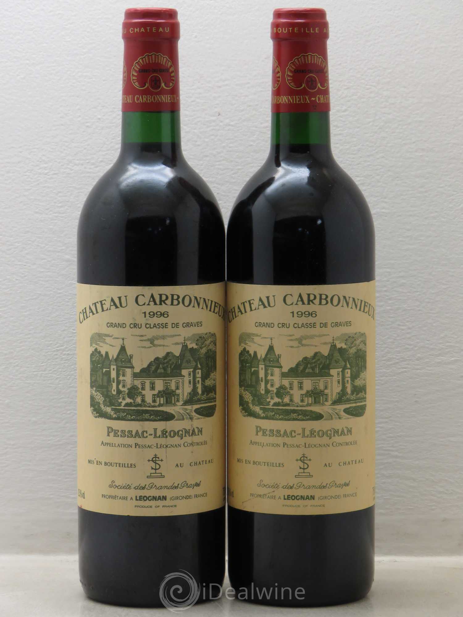 Château Carbonnieux Cru Classé de Graves 1996 - Lot de 2 bouteilles - 0