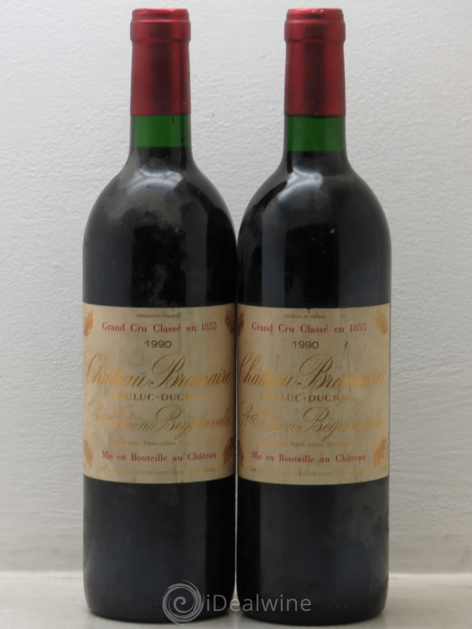 Château Branaire Ducru 4ème Grand Cru Classé 1990 - Lot de 2 bouteilles - 0