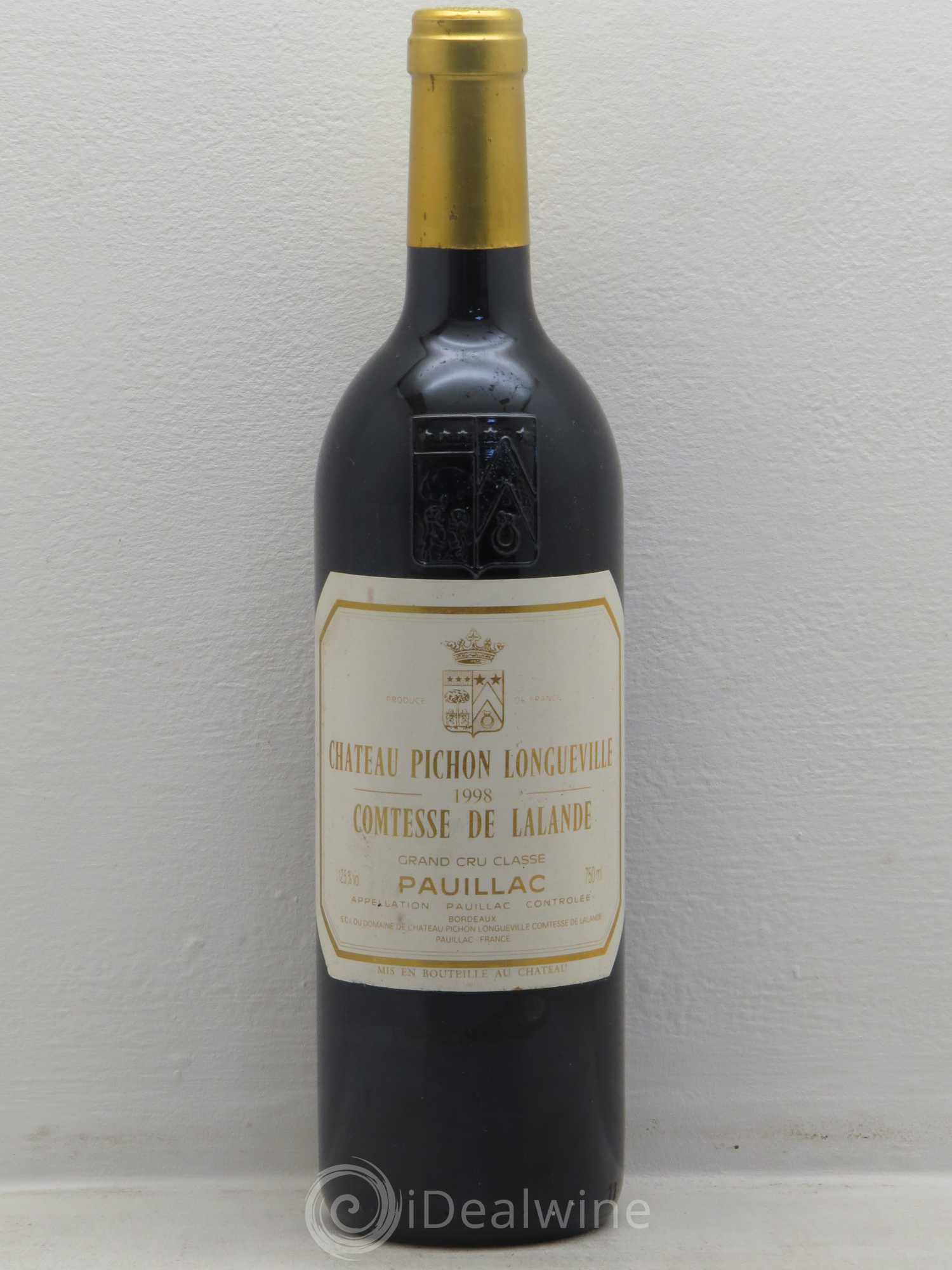Château Pichon Longueville Comtesse de Lalande 2ème Grand Cru Classé 1998 - Lot de 1 bouteille - 0