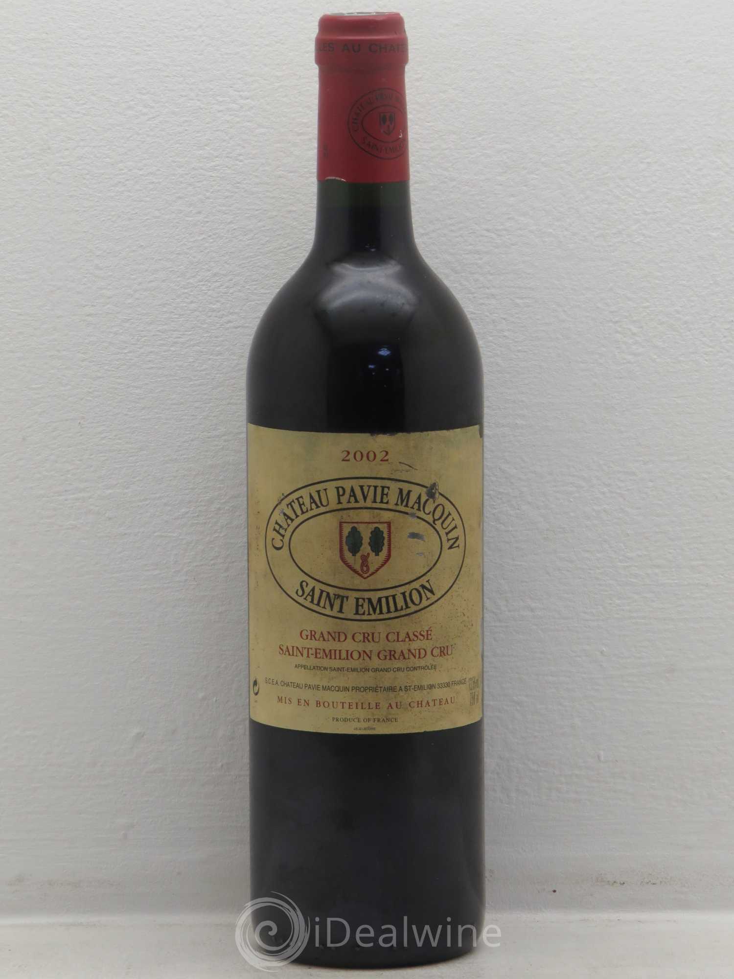 Château Pavie Macquin 1er Grand Cru Classé B 2002 - Lot de 1 bouteille - 0