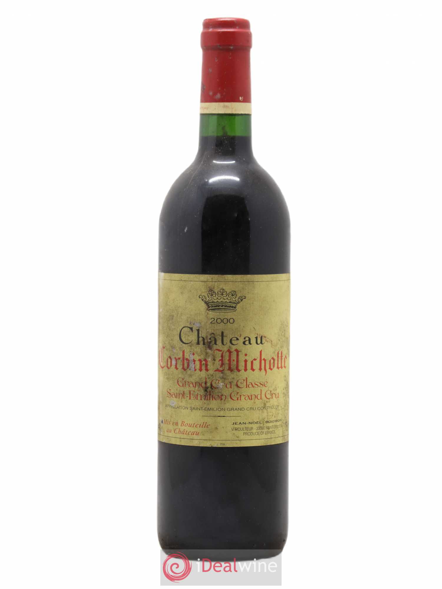 Château Corbin Michotte Grand Cru Classé 2000 - Lot de 1 bouteille - 0
