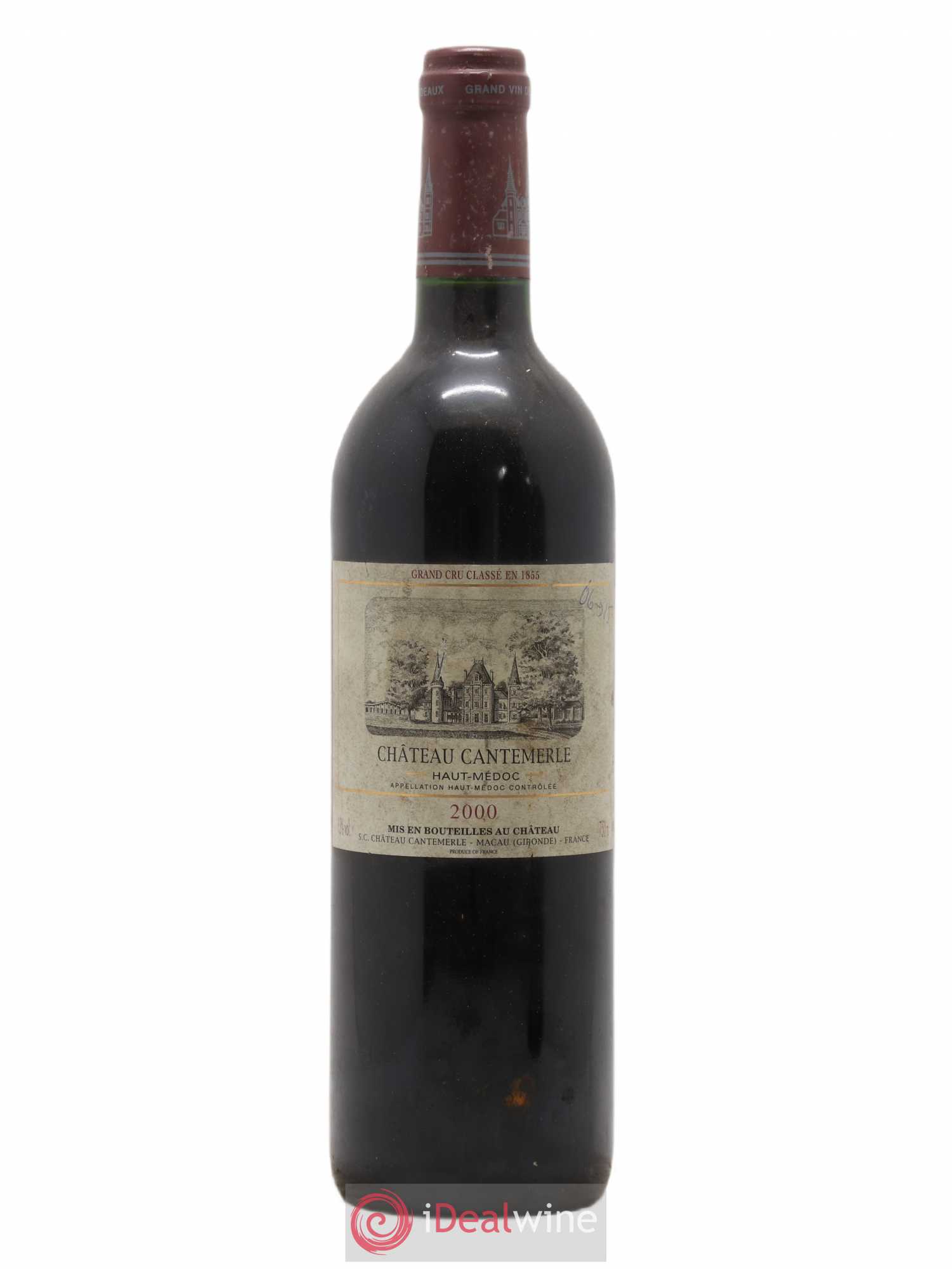 Château Cantemerle 5ème Grand Cru Classé 2000 - Lot de 1 bouteille - 0