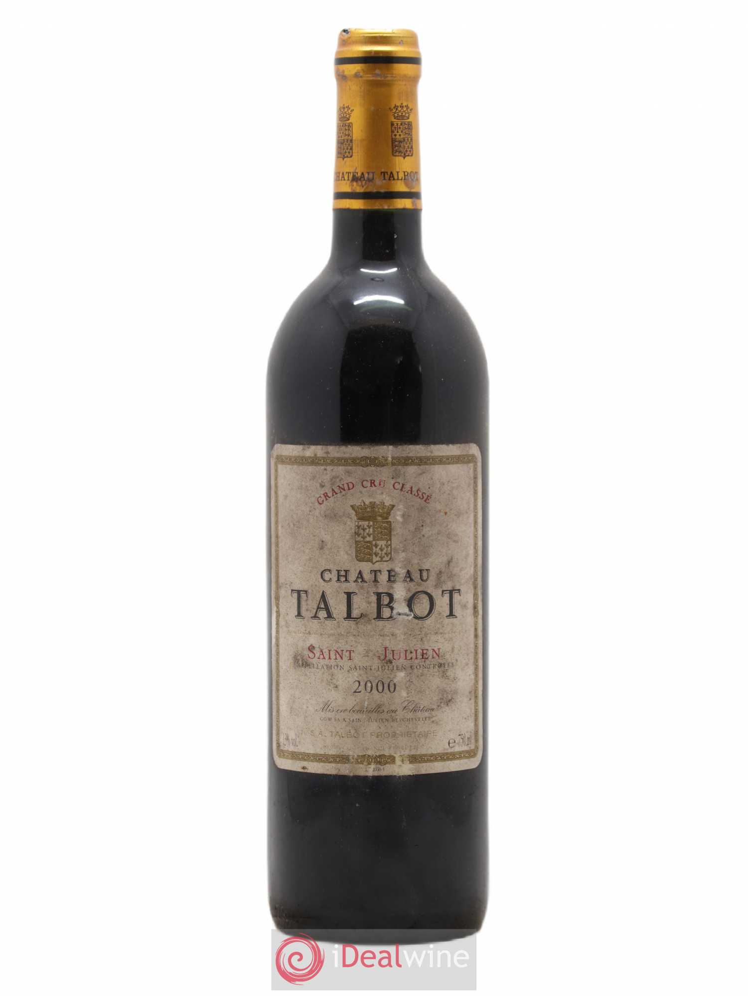 Château Talbot 4ème Grand Cru Classé 2000 - Lot de 1 bouteille - 0