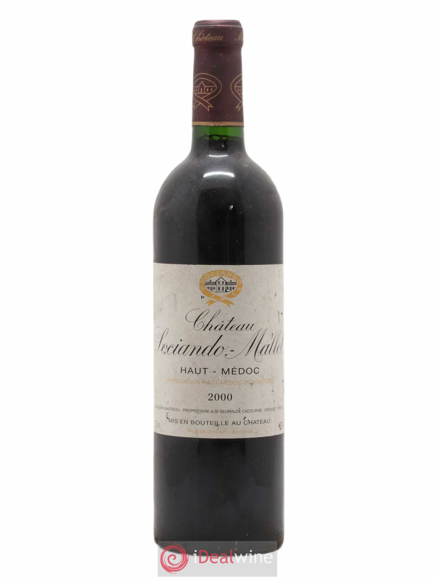 Château Sociando Mallet 2000 - Lot de 1 bouteille - 0