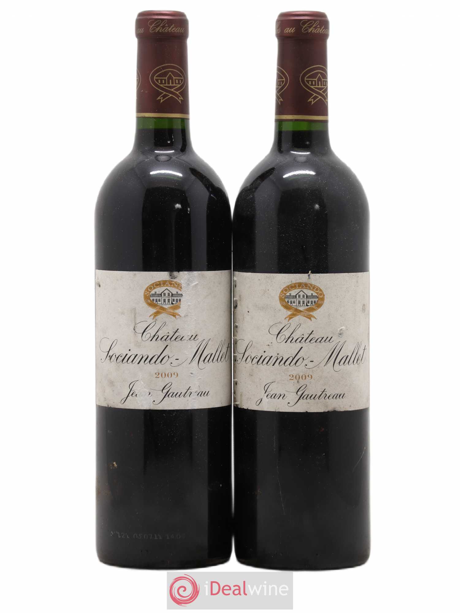 Château Sociando Mallet 2009 - Lot de 2 bouteilles - 0