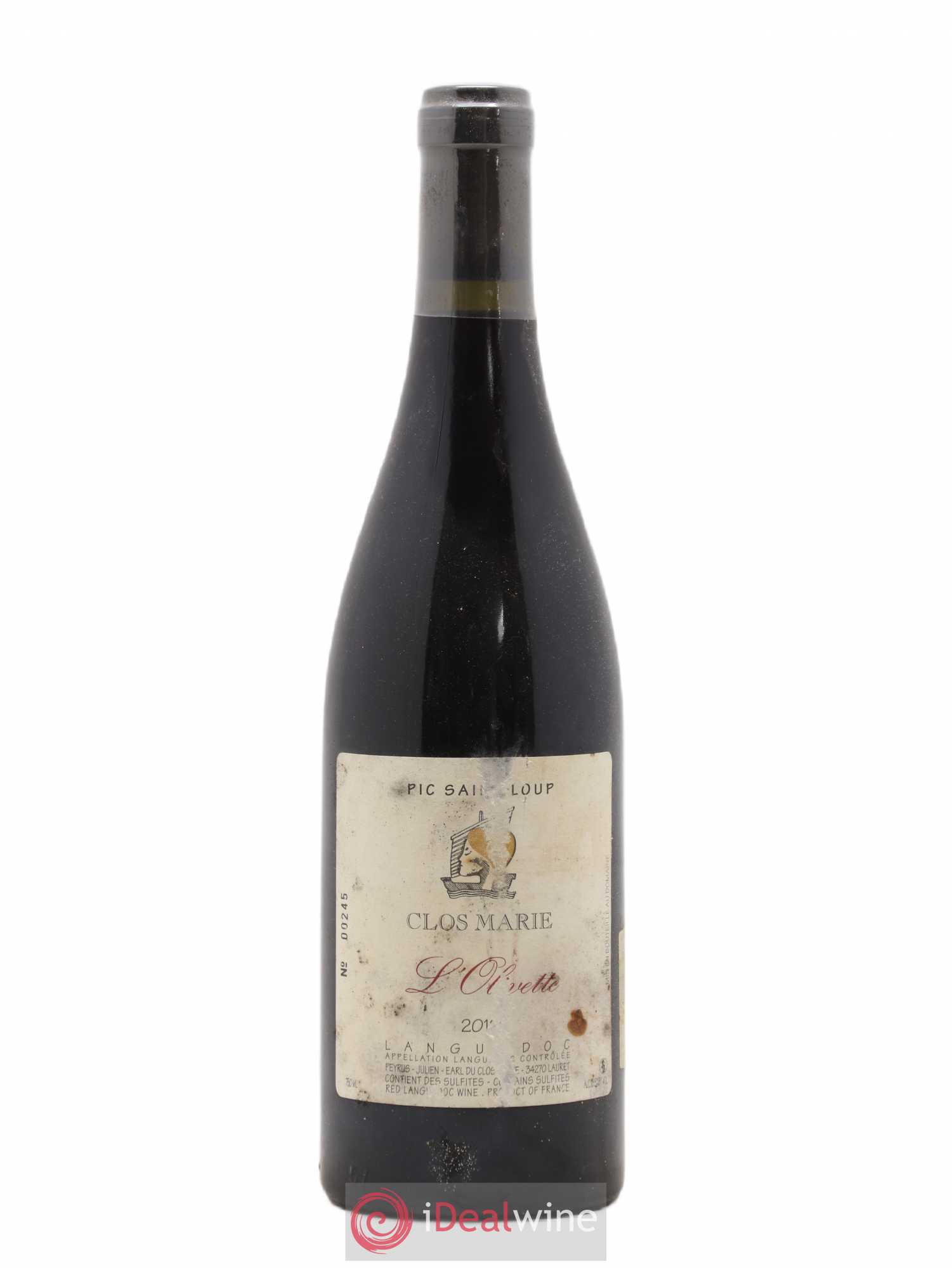 Pic Saint-Loup Clos Marie Olivette Christophe Peyrus et Françoise Julien 2012 - Lot de 1 bouteille - 0