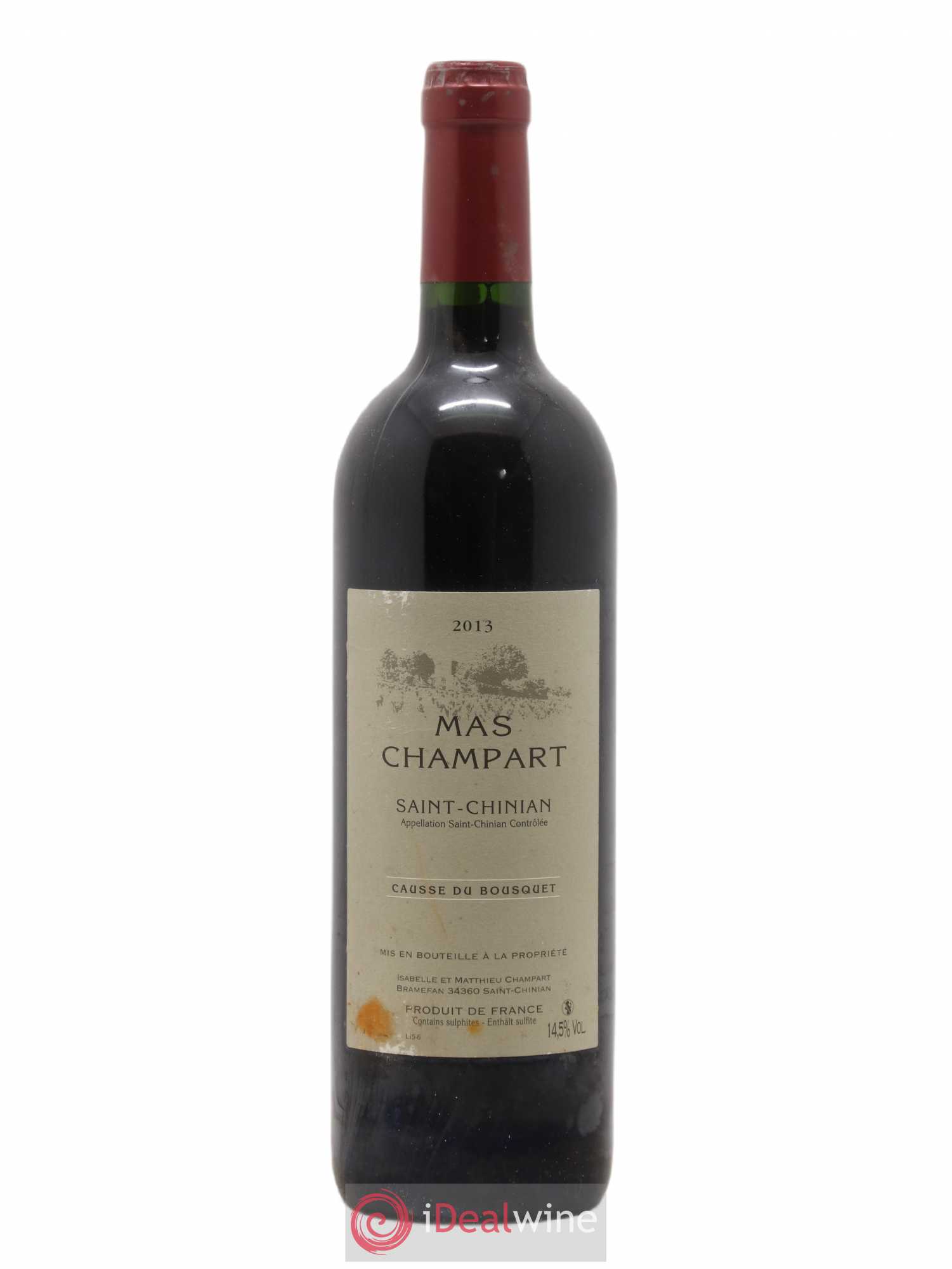 Saint-Chinian Mas Champart Causse du Bousquet Isabelle et Mathieu Champart 2013 - Lot de 1 bouteille - 0
