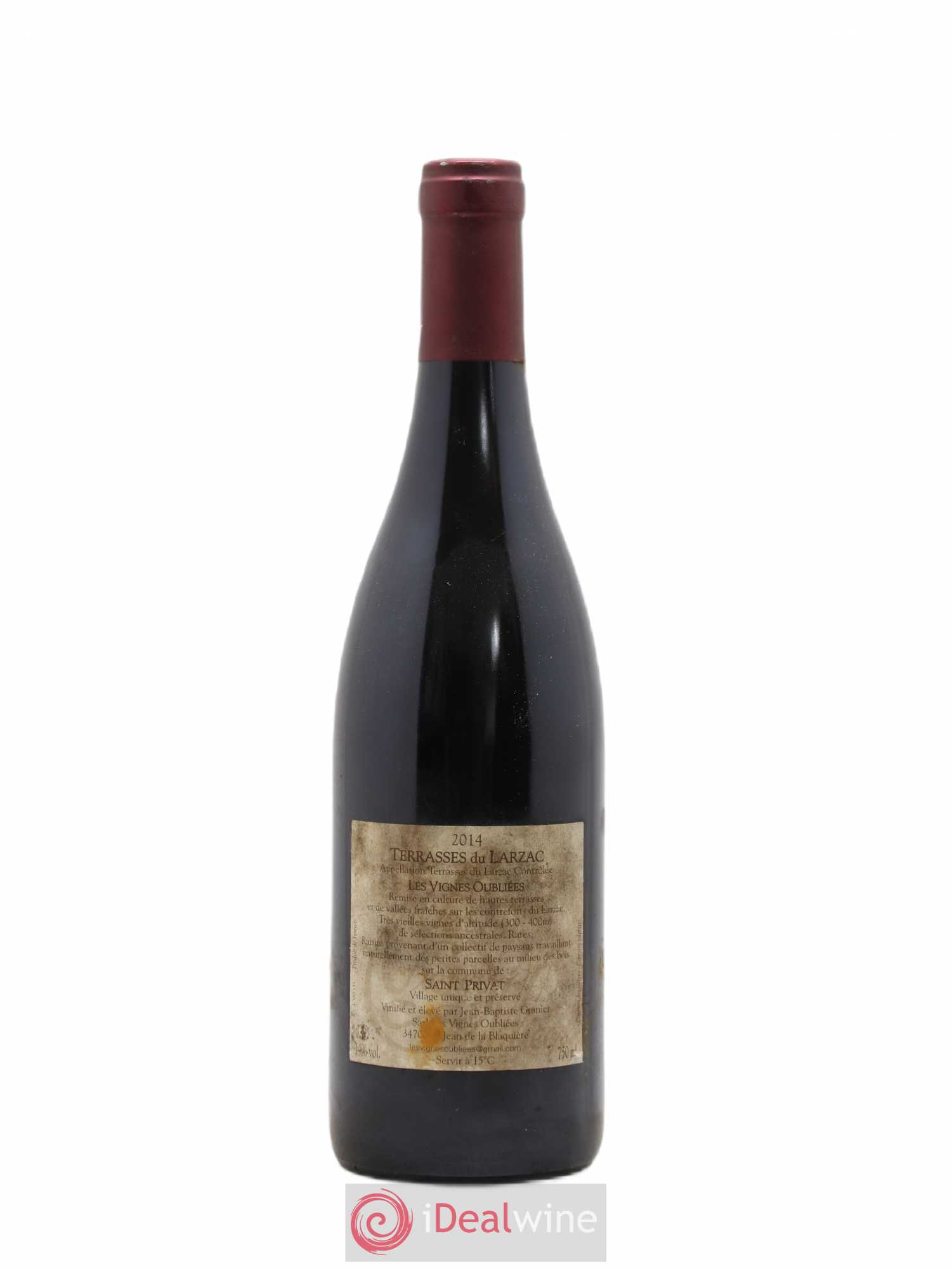 Terrasses du Larzac Les Vignes Oubliées Jean-Baptiste Granier 2014 - Lot de 1 bouteille - 1
