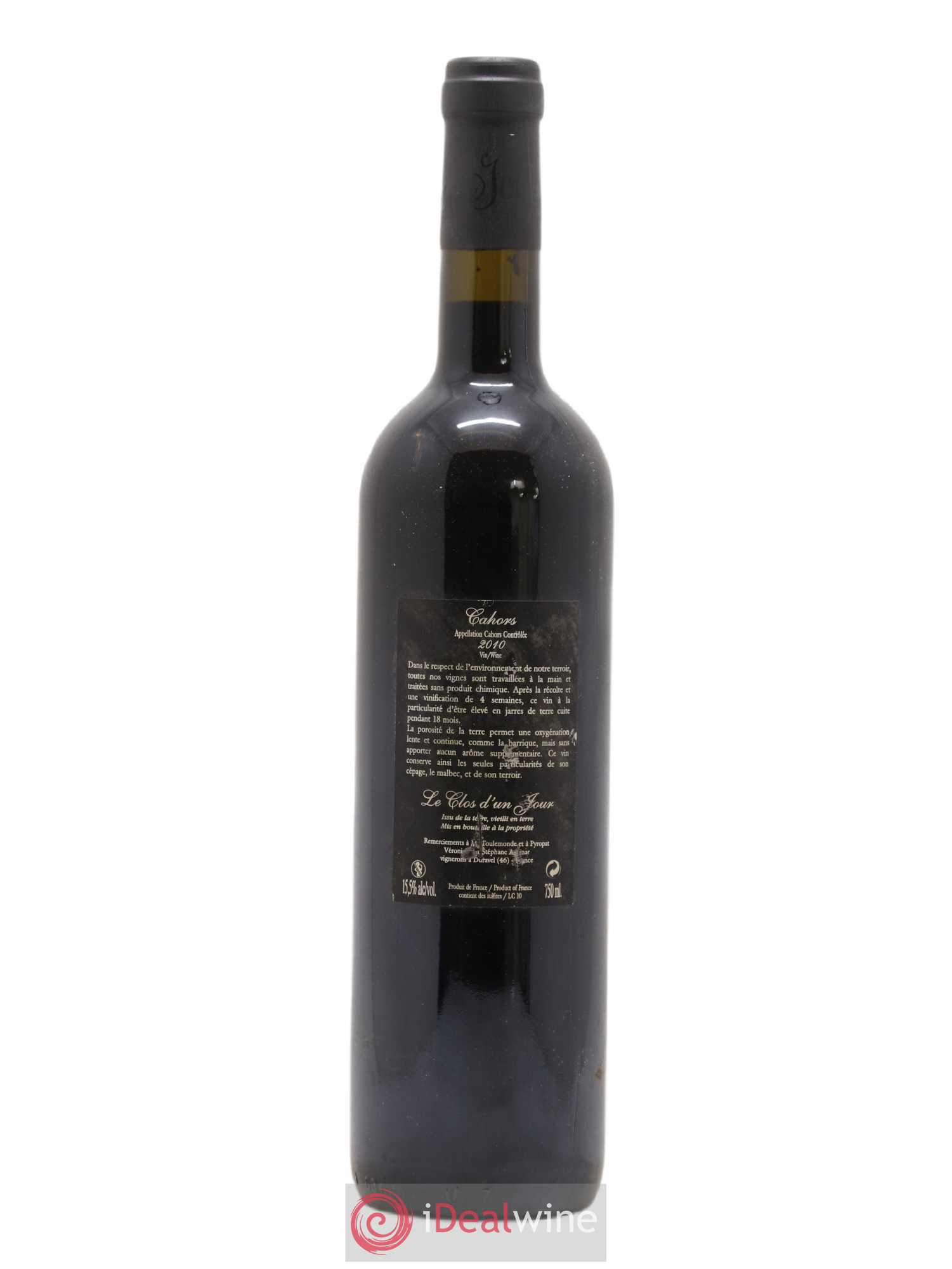 Cahors Clos d'un jour un jour sur terre 2010 - Posten von 1 Flasche - 1