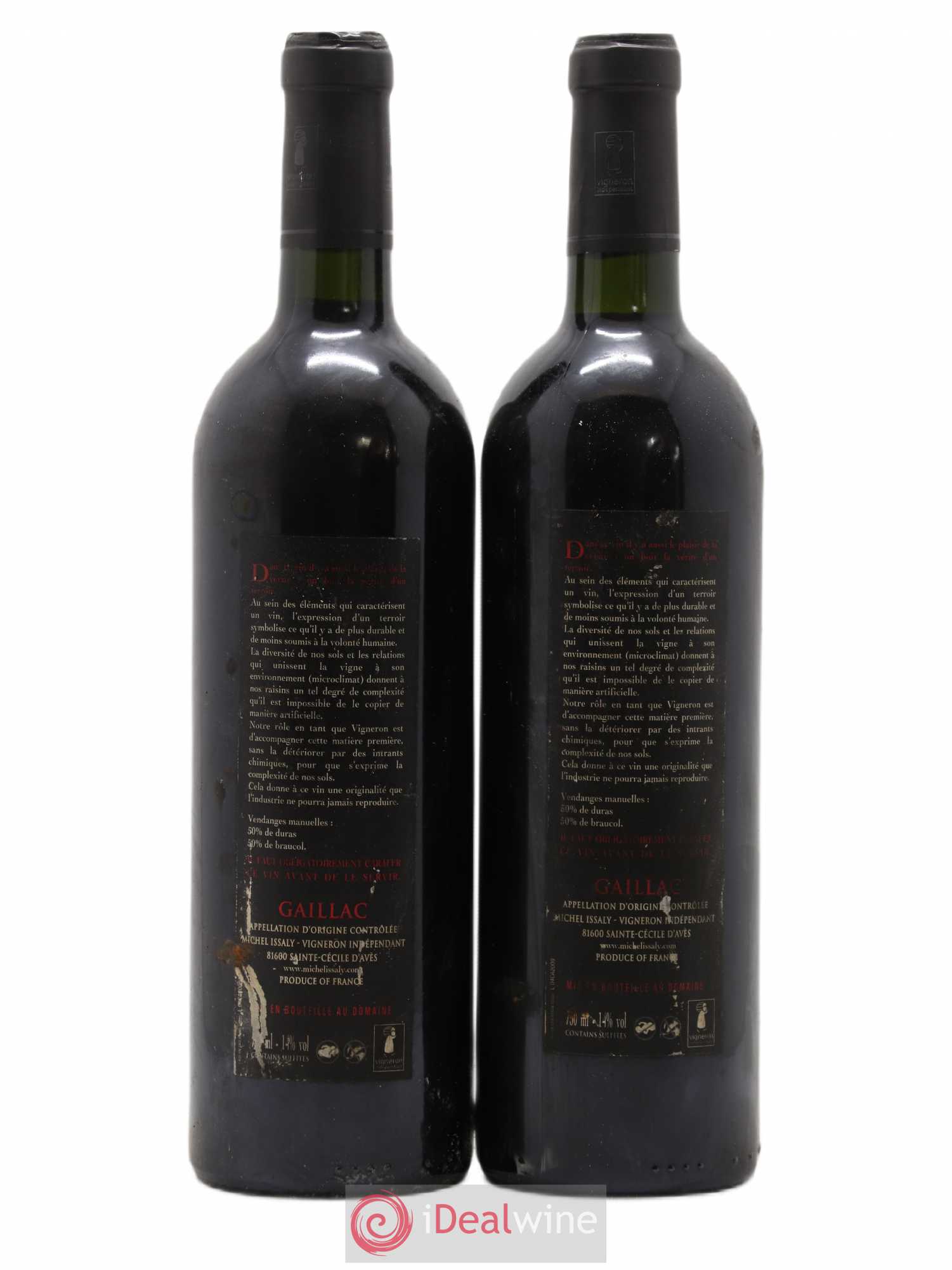Sud-Ouest Combe d'Aves Issaly 2009 - Lot de 2 bouteilles - 1