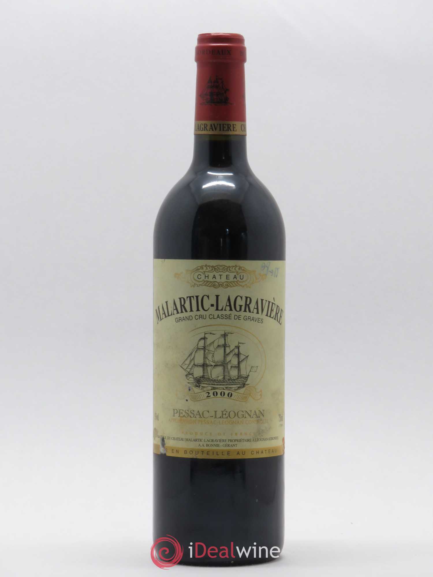 Château Malartic-Lagravière Cru Classé de Graves 2000 - Lot de 1 bouteille - 0