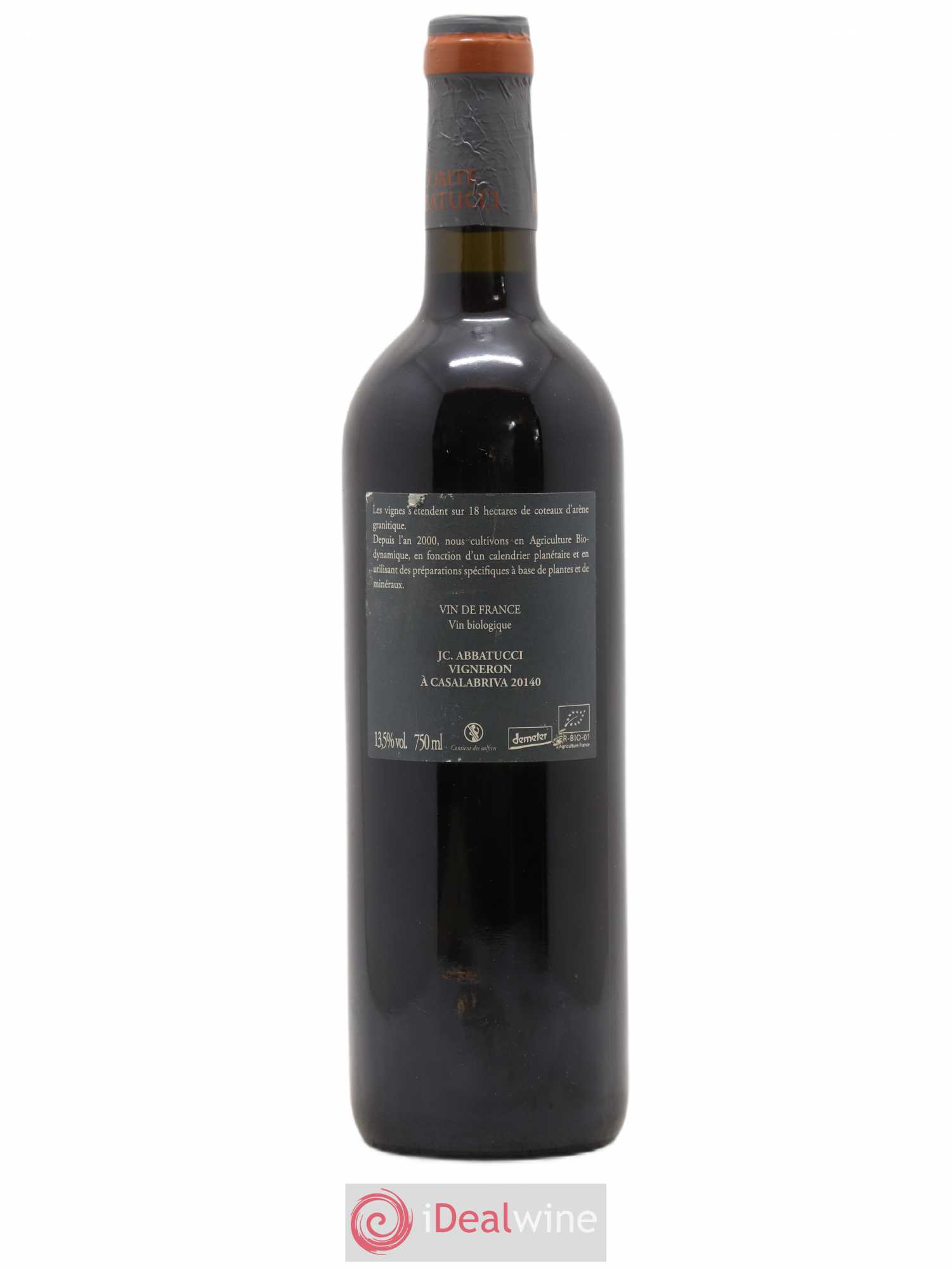 Vin de France Faustine Vieilles Vignes Comte Abbatucci (Domaine) 2014 - Lot de 1 bouteille - 1