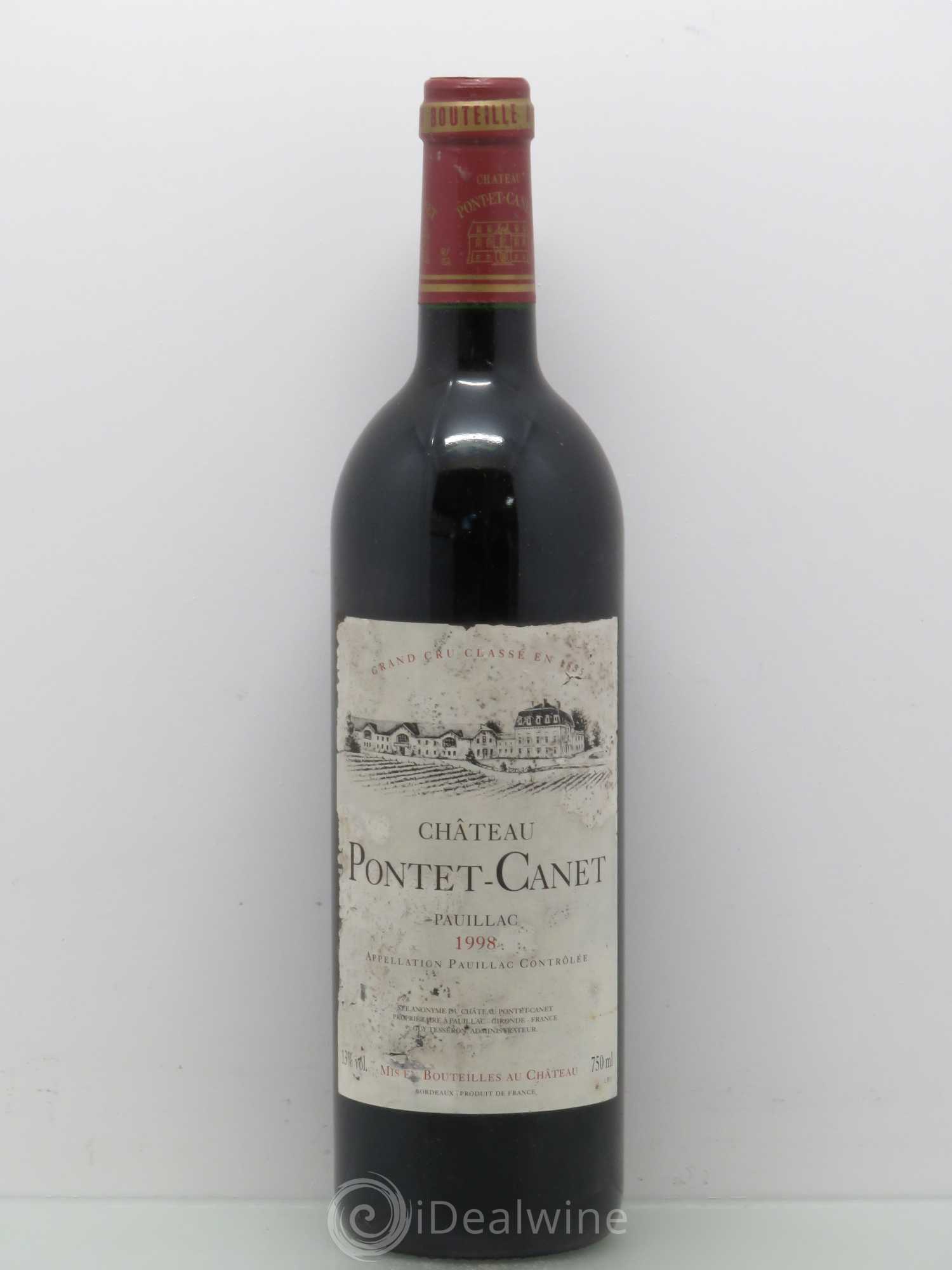 Château Pontet Canet 5ème Grand Cru Classé 1998 - Lot de 1 bouteille - 0