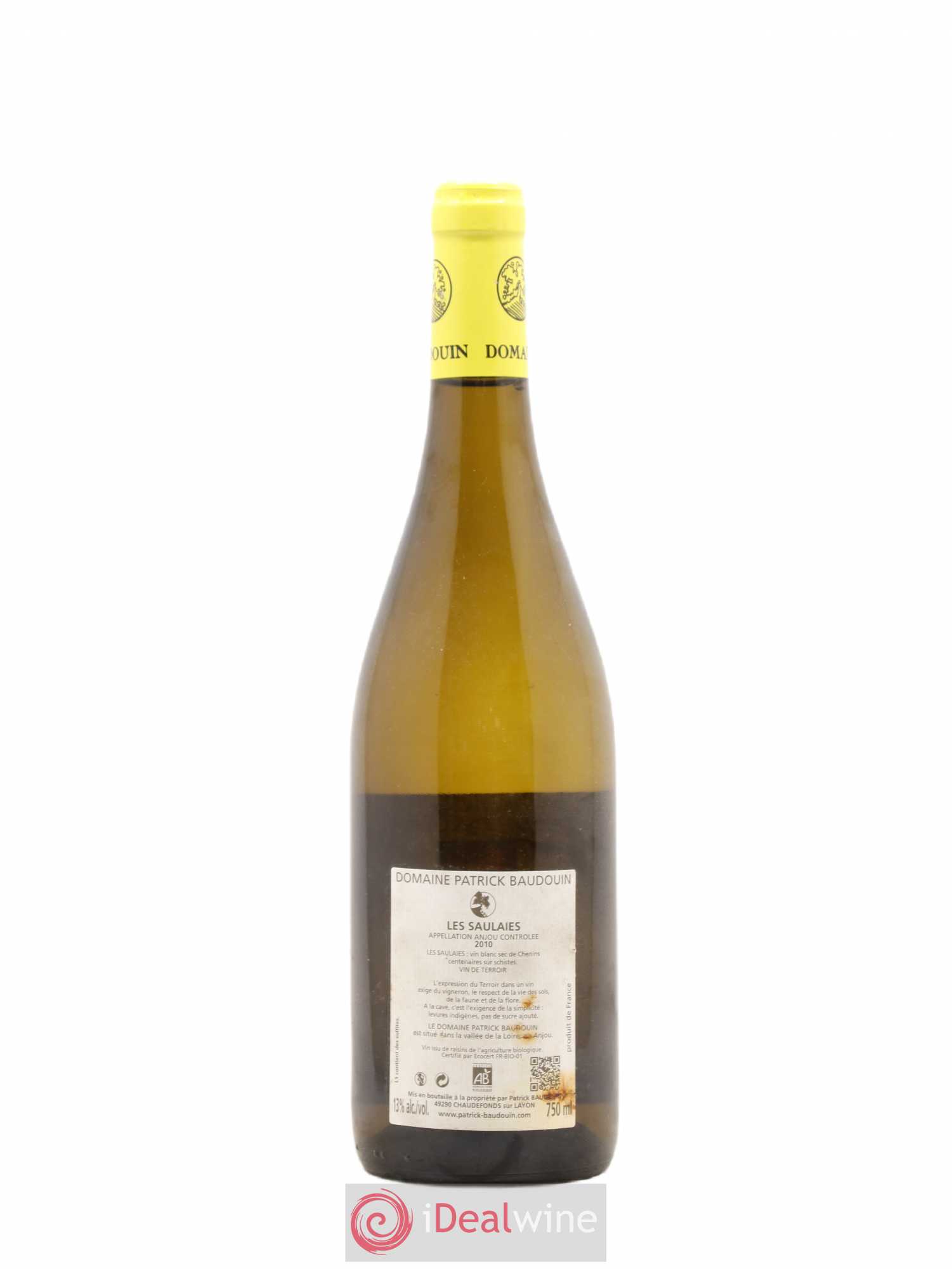 Anjou Les Saulaies Patrick Baudouin 2010 - Posten von 1 Flasche - 1