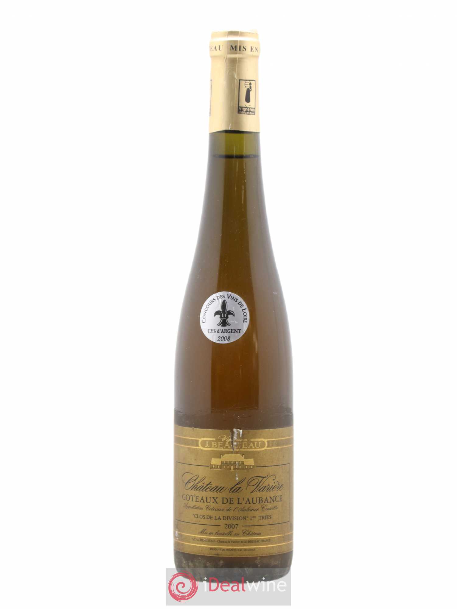 Coteaux de l'Aubance Clos de la Division 1ères Tries Château de la Varière 50Cl 2007 - Lotto di 1 bottiglia - 0