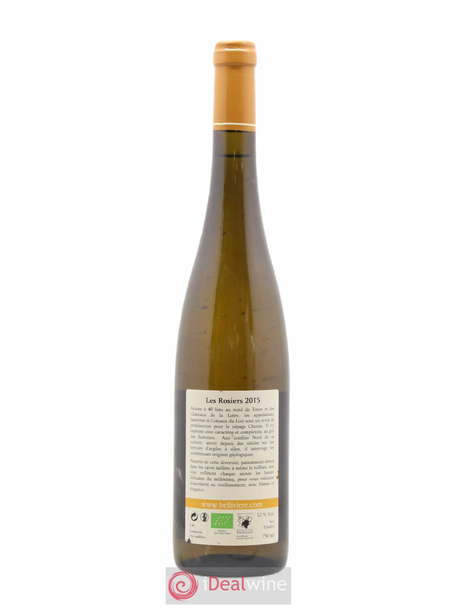 Jasnières Les Rosiers Domaine de Bellivière 2015 - Lot de 1 bouteille - 1