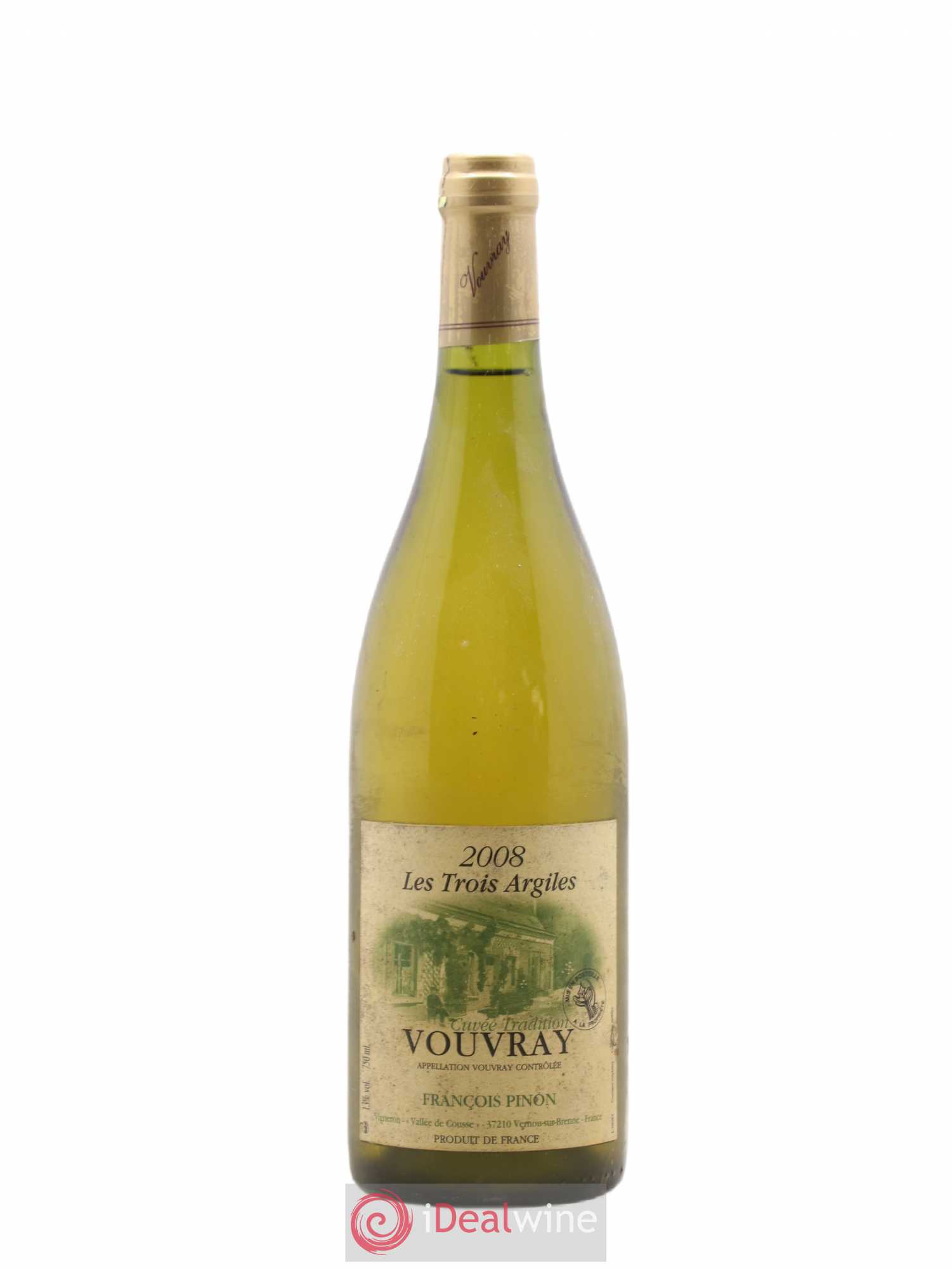 Vouvray Les trois Argiles Francois Pinon 2008 - Posten von 1 Flasche - 0