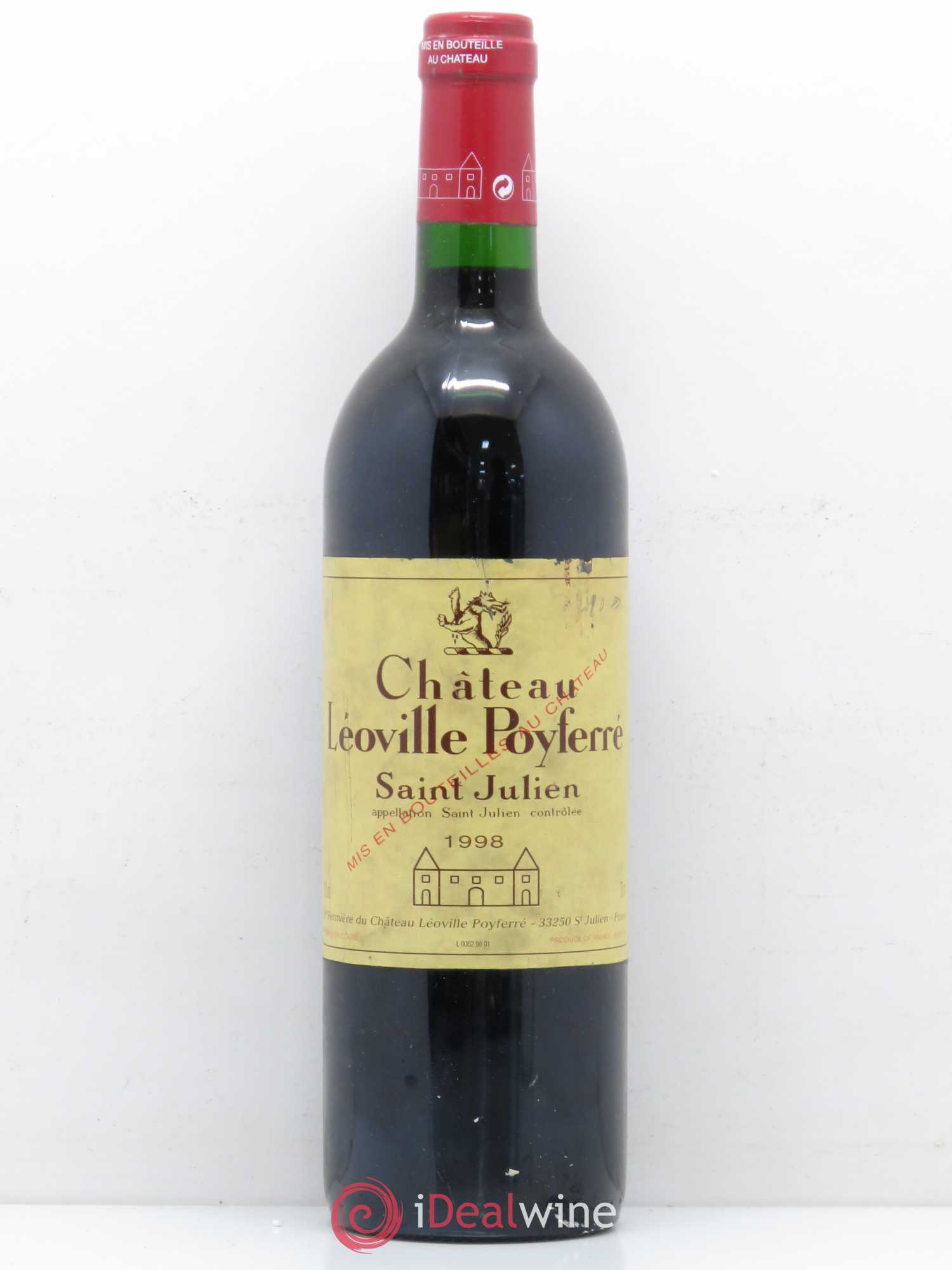 Château Léoville Poyferré 2ème Grand Cru Classé 1998 - Lot de 1 bouteille - 0