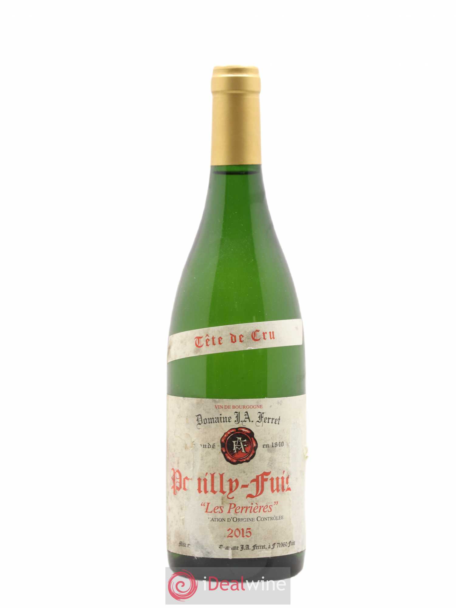 Pouilly-Fuissé Tête de Cru Les Perrières J.A. Ferret (Domaine) 2015 - Lot de 1 bouteille - 0