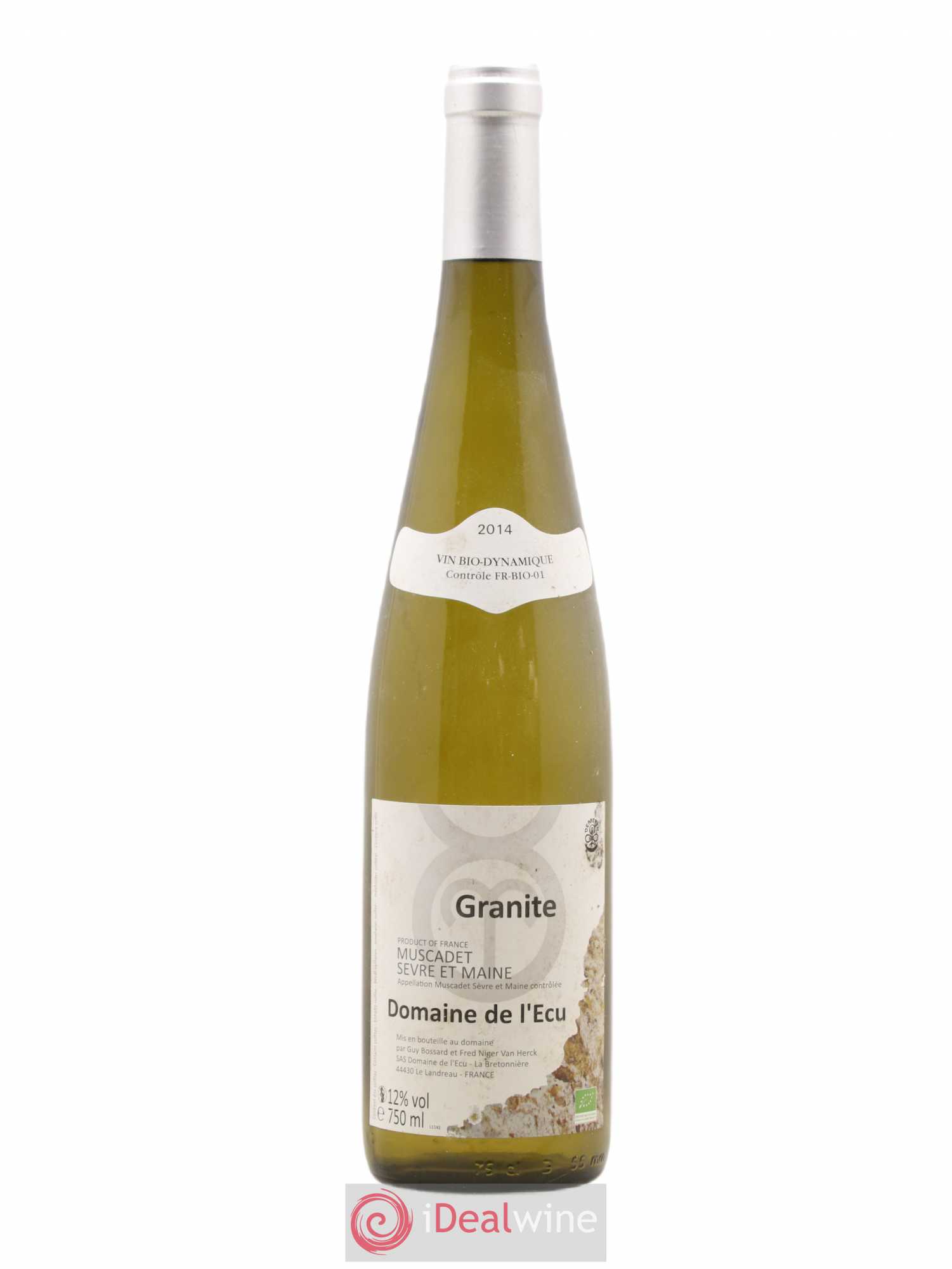 Vin de France (anciennement Muscadet-Sèvre-et-Maine) Expression de Granite Domaine de L'Ecu 2014 - Lot de 1 bouteille - 0