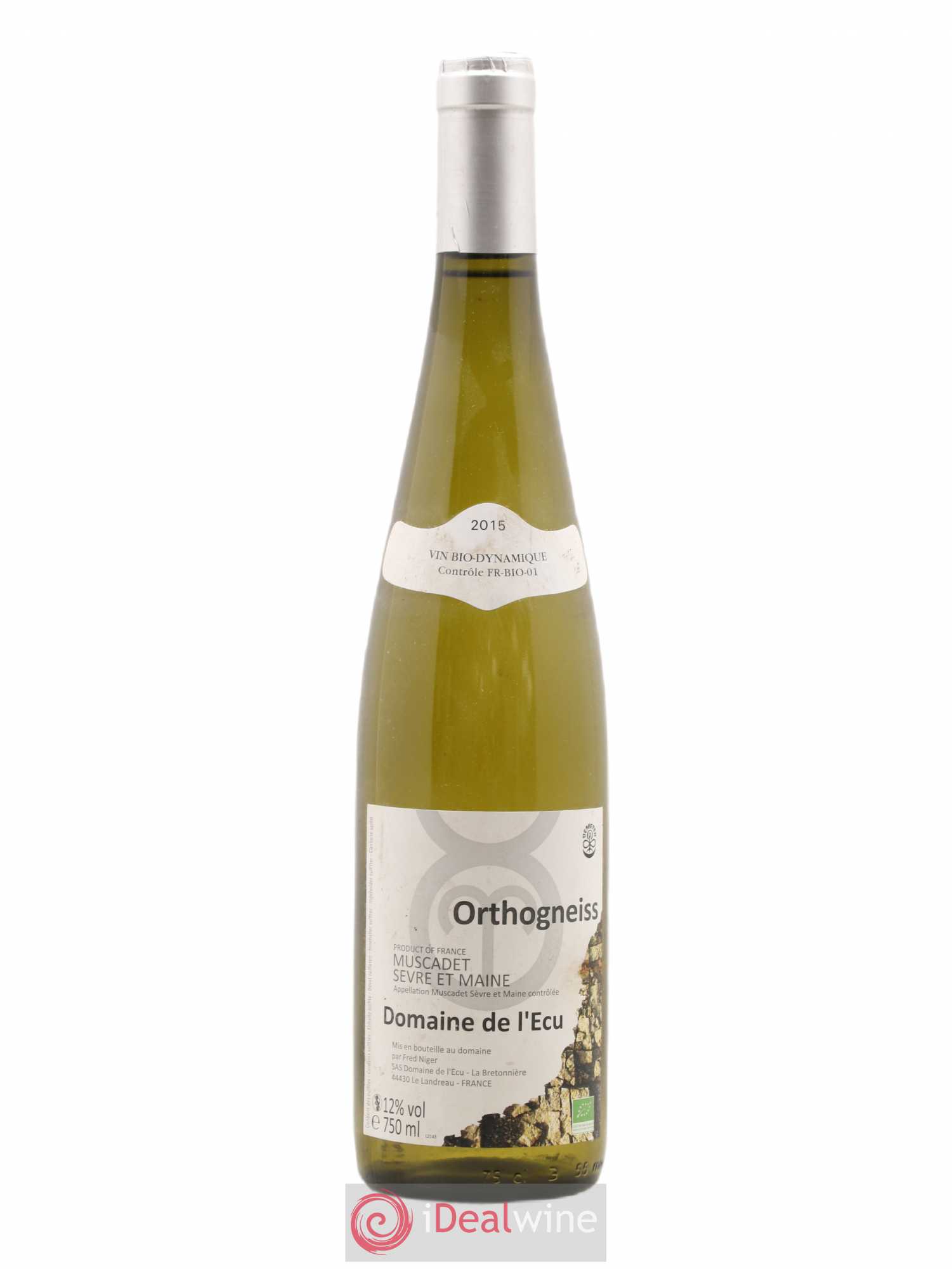 Vin de France (anciennement Muscadet-Sèvre-et-Maine) Orthogneiss Domaine de L'Ecu 2015 - Lot de 1 bouteille - 0