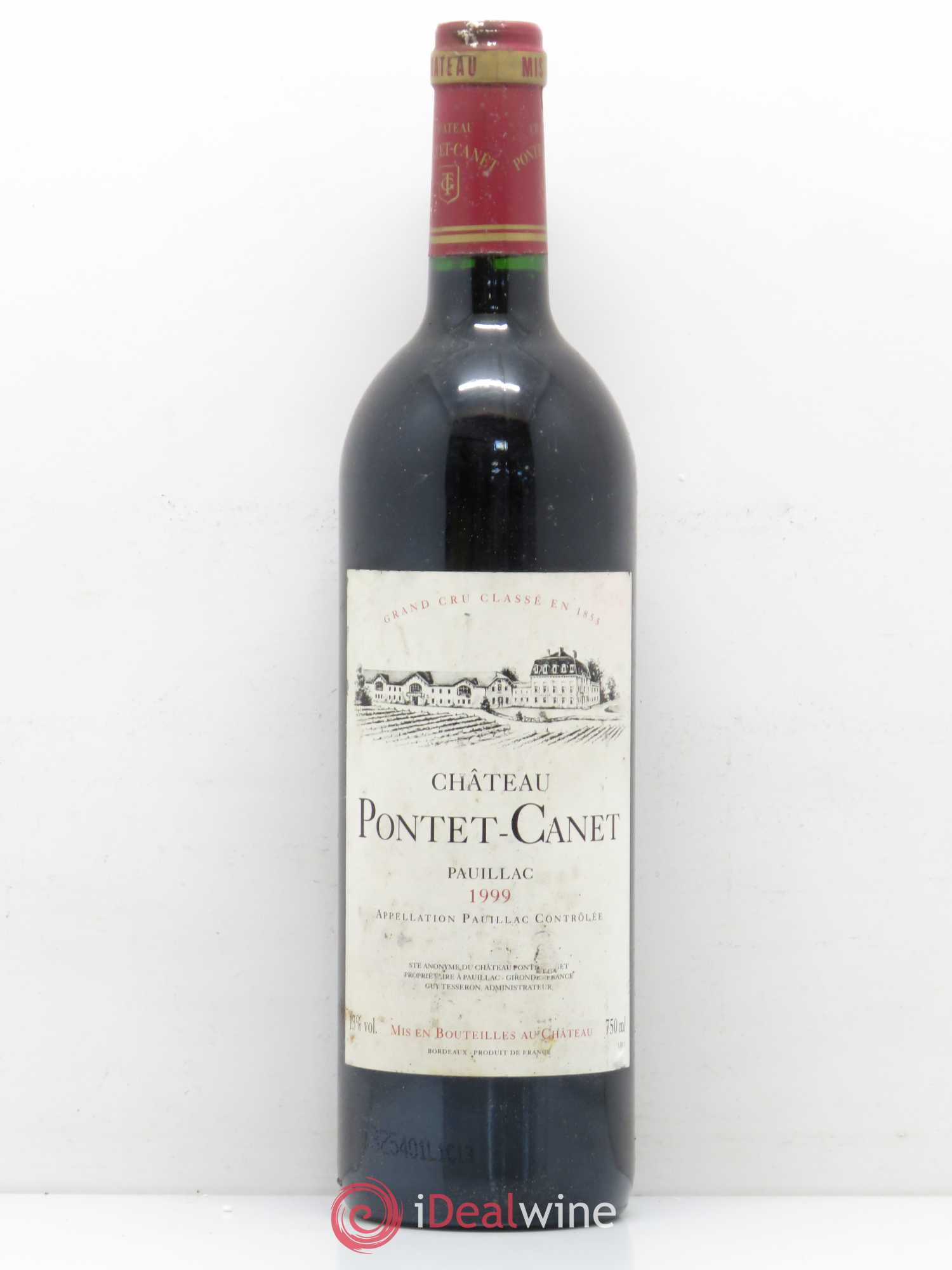 Château Pontet Canet 5ème Grand Cru Classé 1999 - Lot de 1 bouteille - 0