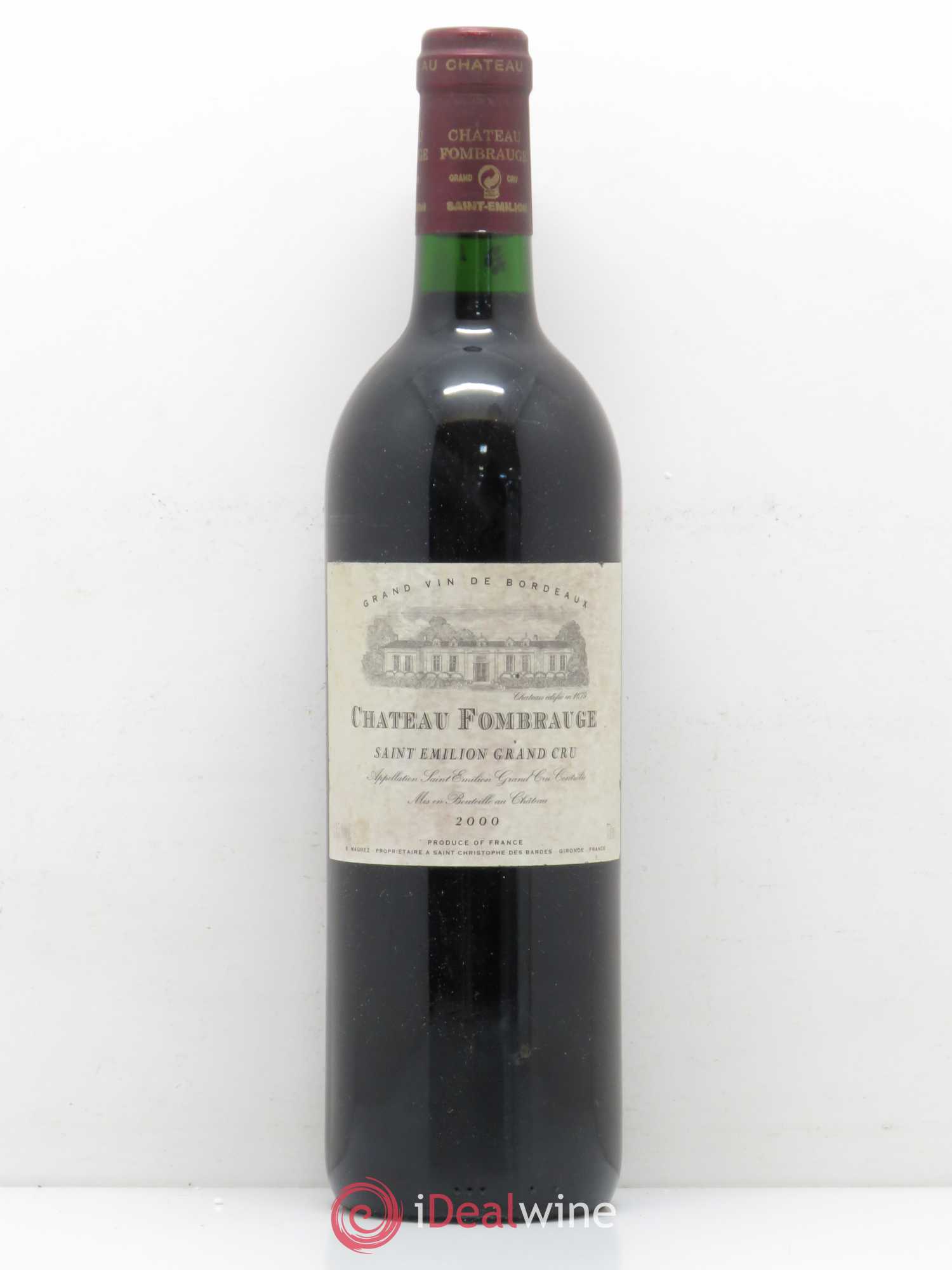 Château Fombrauge Grand Cru Classé 2000 - Lot de 1 bouteille - 0