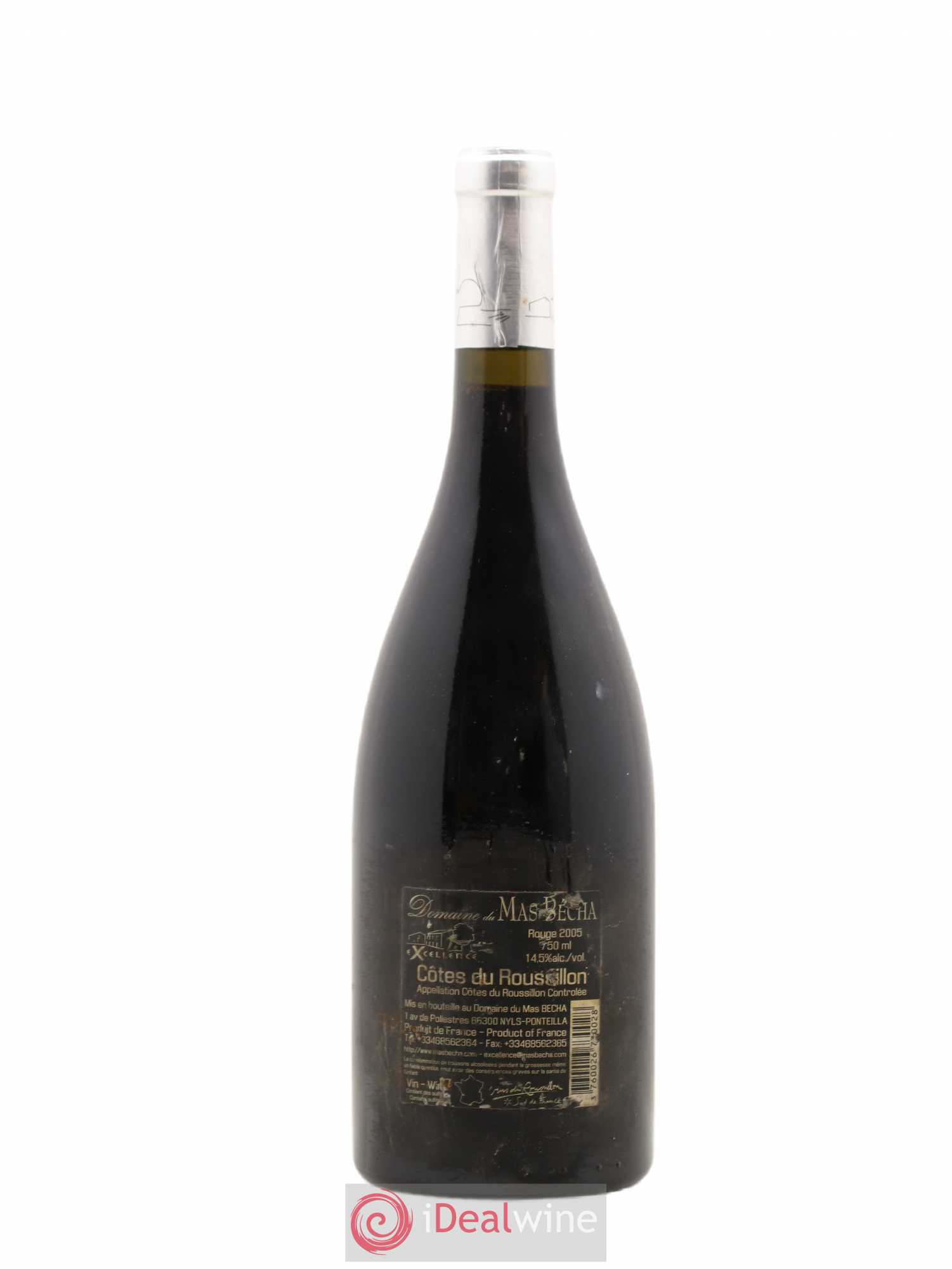 Côtes du Roussillon Mas Bécha Excellence (sans prix de réserve) 2005 - Posten von 1 Flasche - 1